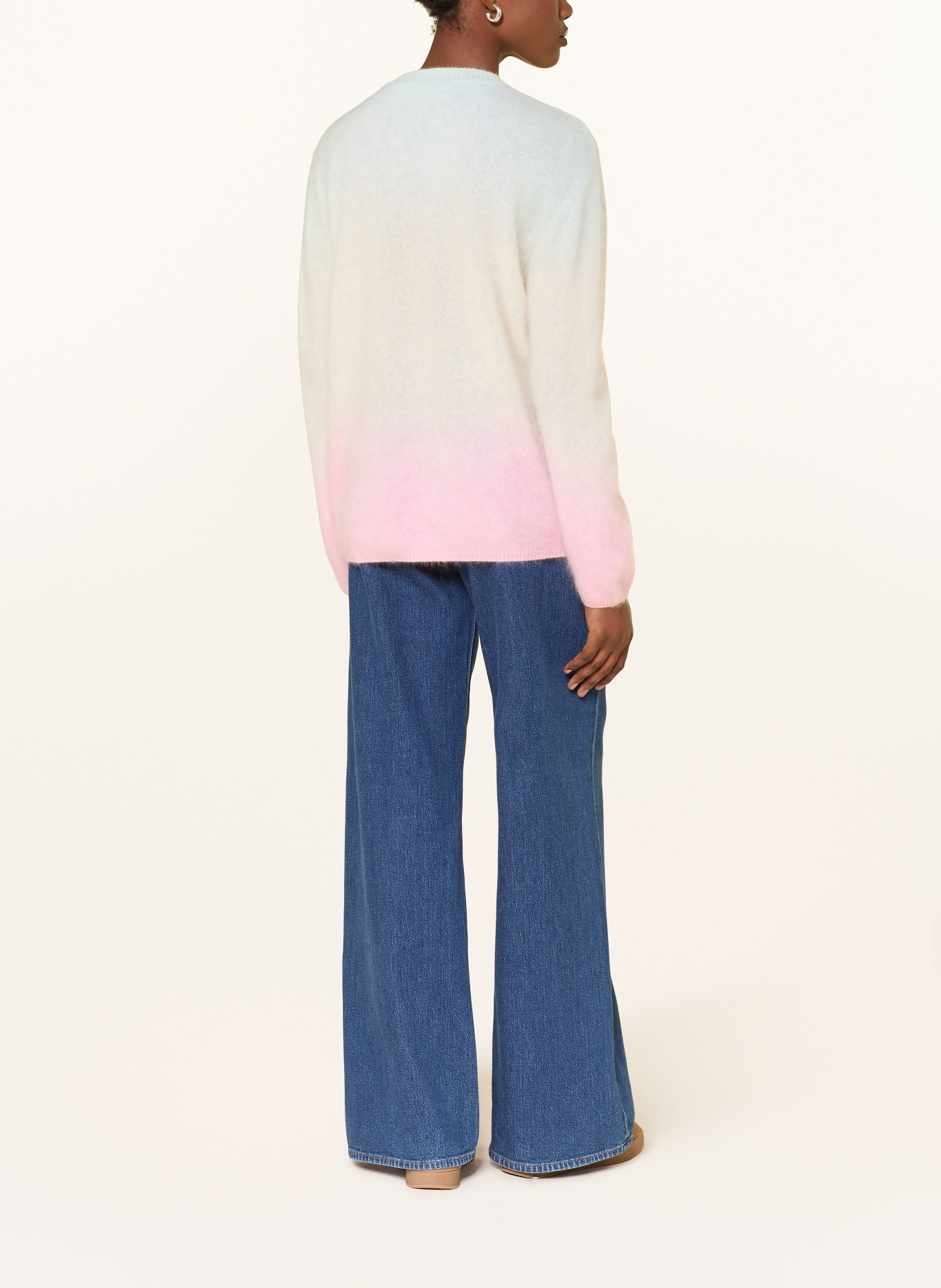 HERZENS Cashmere sweater: MINT / PINK / WHITE