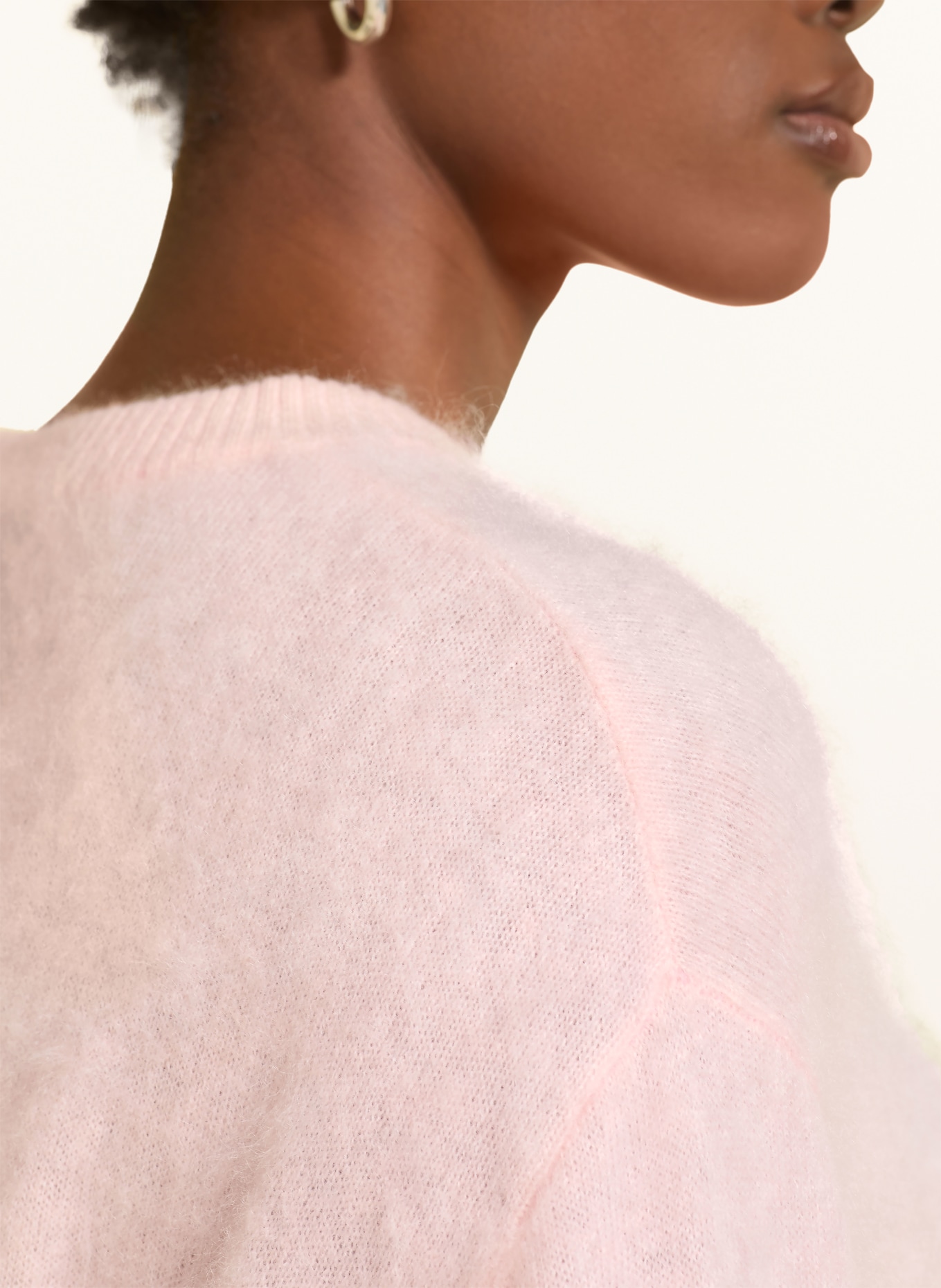 HERZENS Cashmere sweater: LIGHT PINK / LIGHT YELLOW / YELLOW