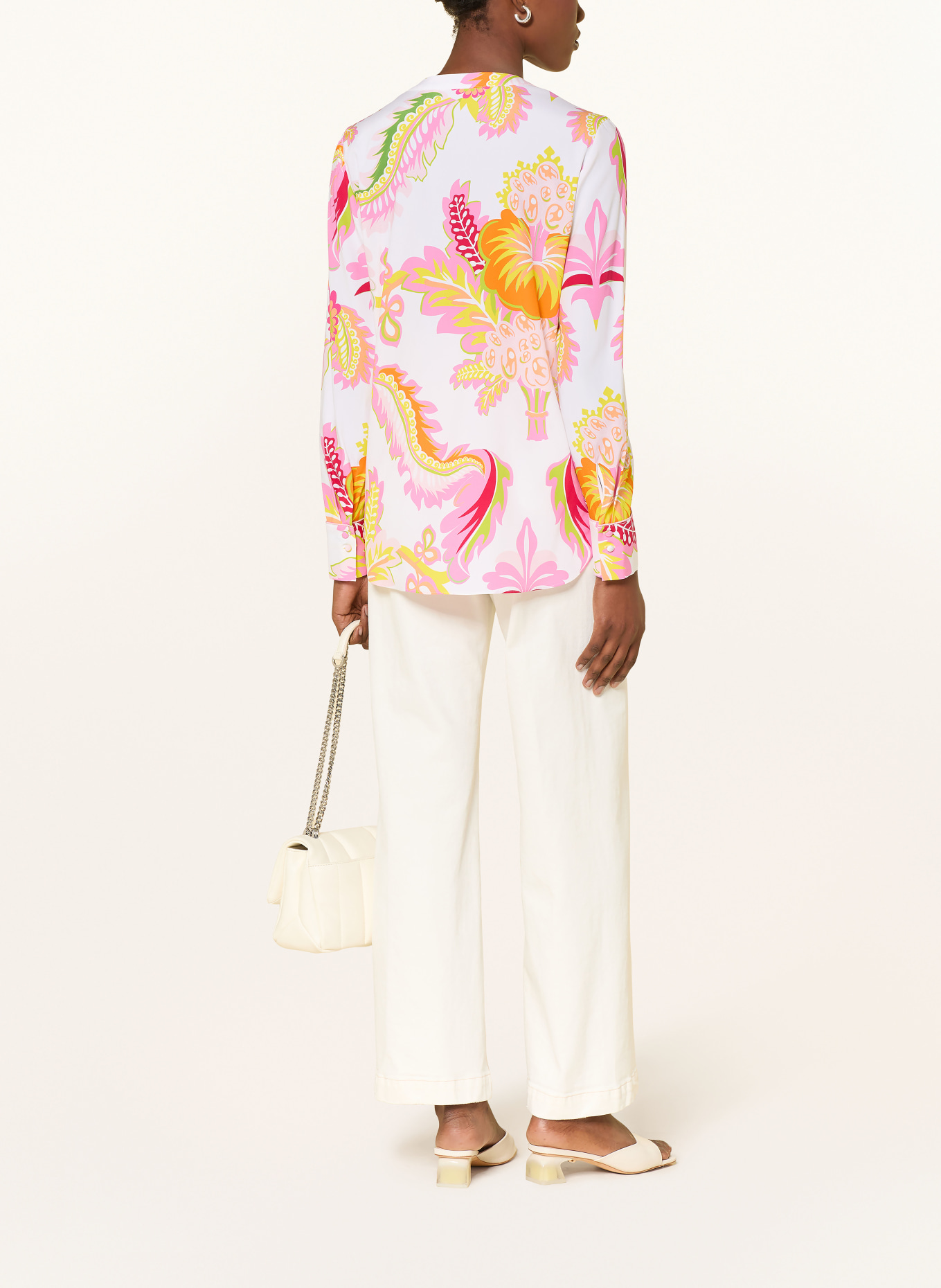 HERZENS Bluzka z jedwabiu: BIAŁY / RÓŻOWY / ŻÓŁTY