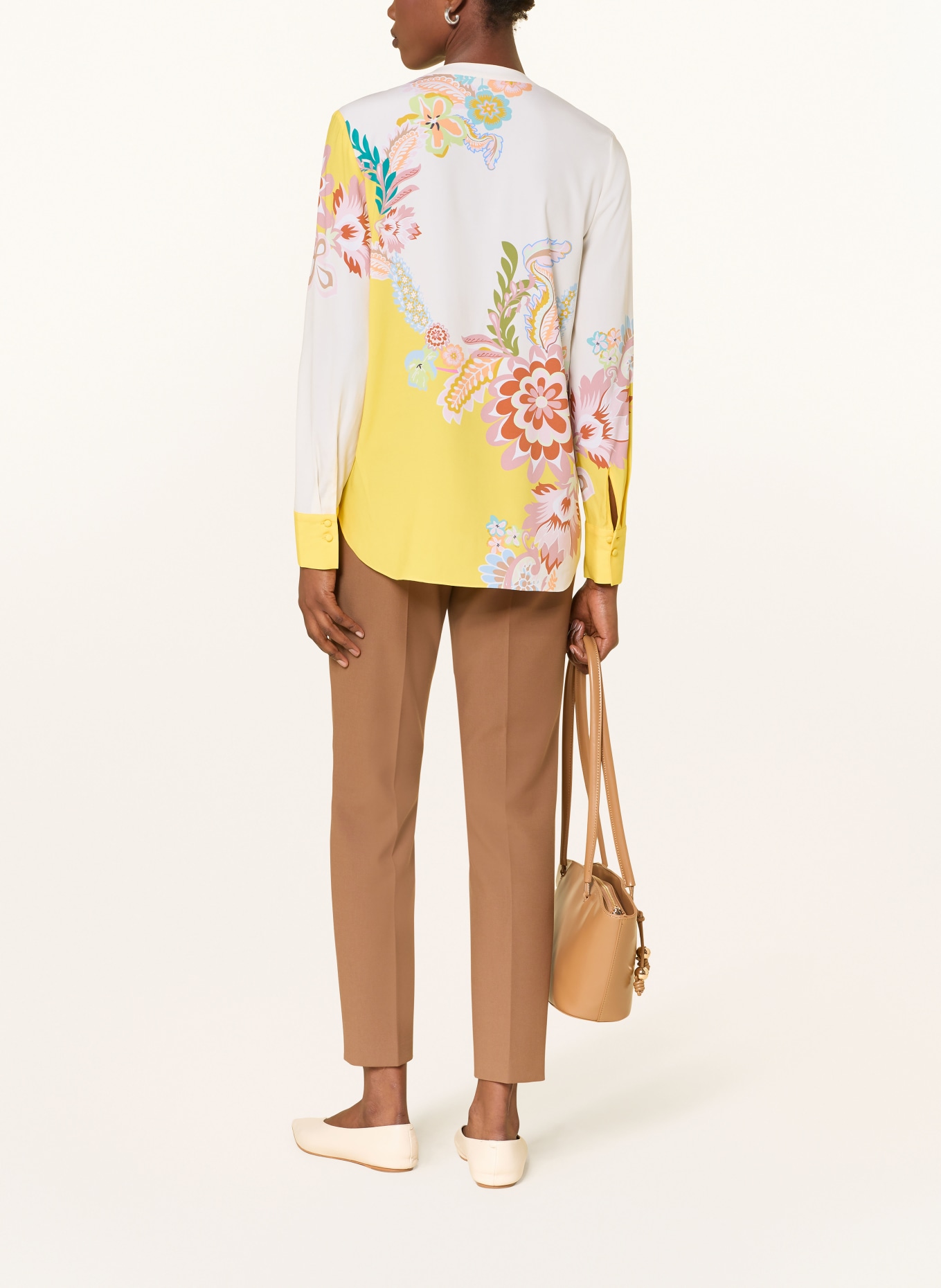 HERZENS Bluzka z jedwabiu: KREMOWY / BLADORÓŻOWY / ŻÓŁTY