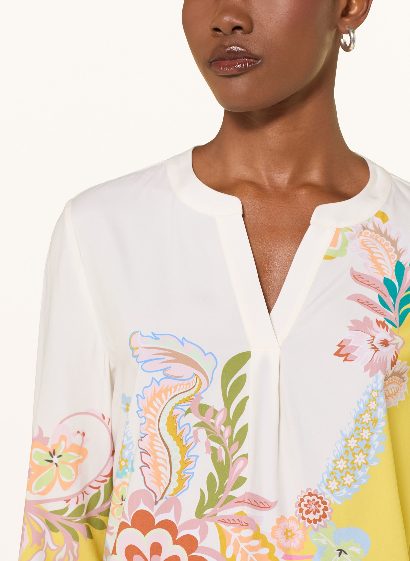 HERZENS Bluzka z jedwabiu: KREMOWY / BLADORÓŻOWY / ŻÓŁTY