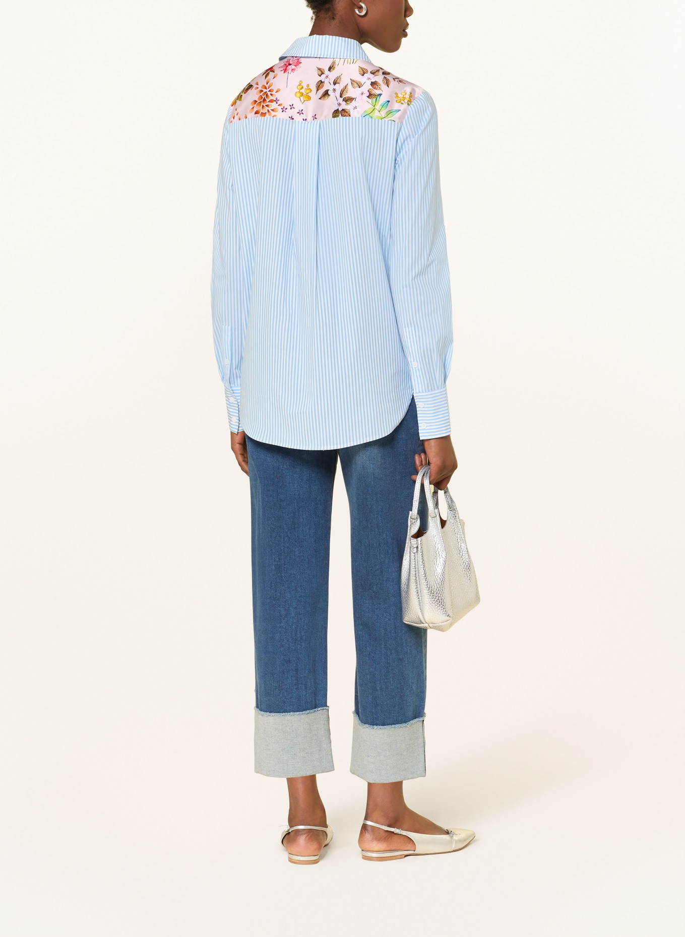 HERZENS Hemdbluse: BLAU / WEISS