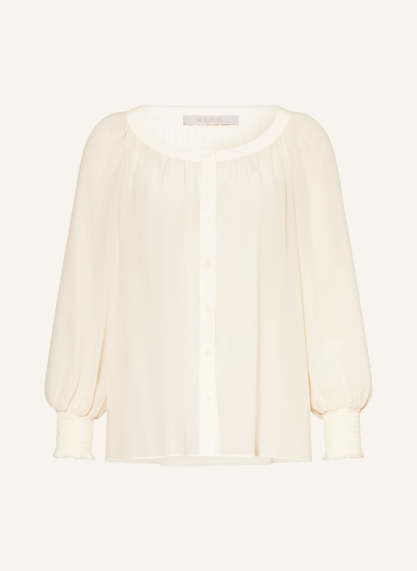 HERZENS Seidenbluse: CREME