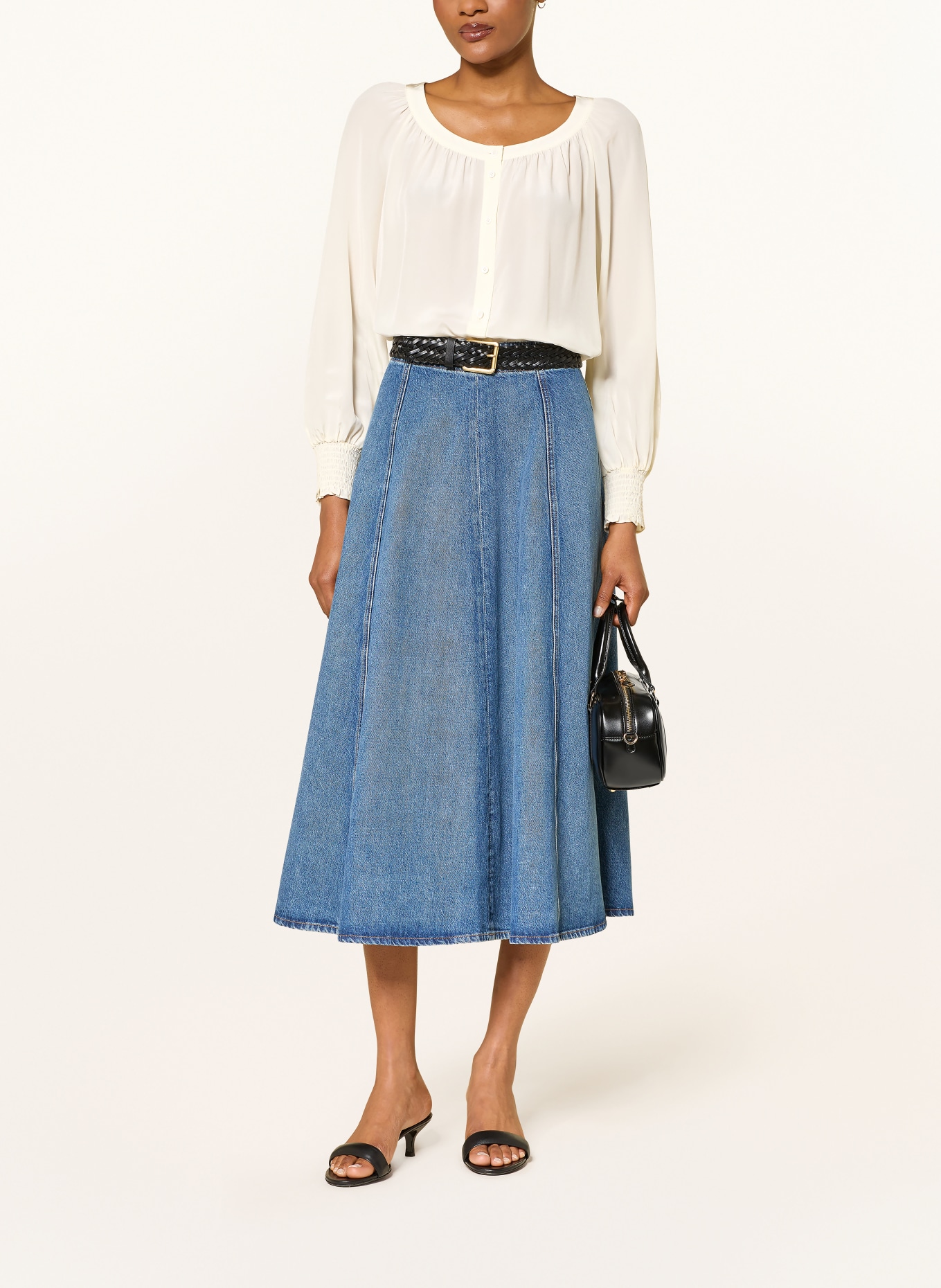 HERZENS Seidenbluse: CREME