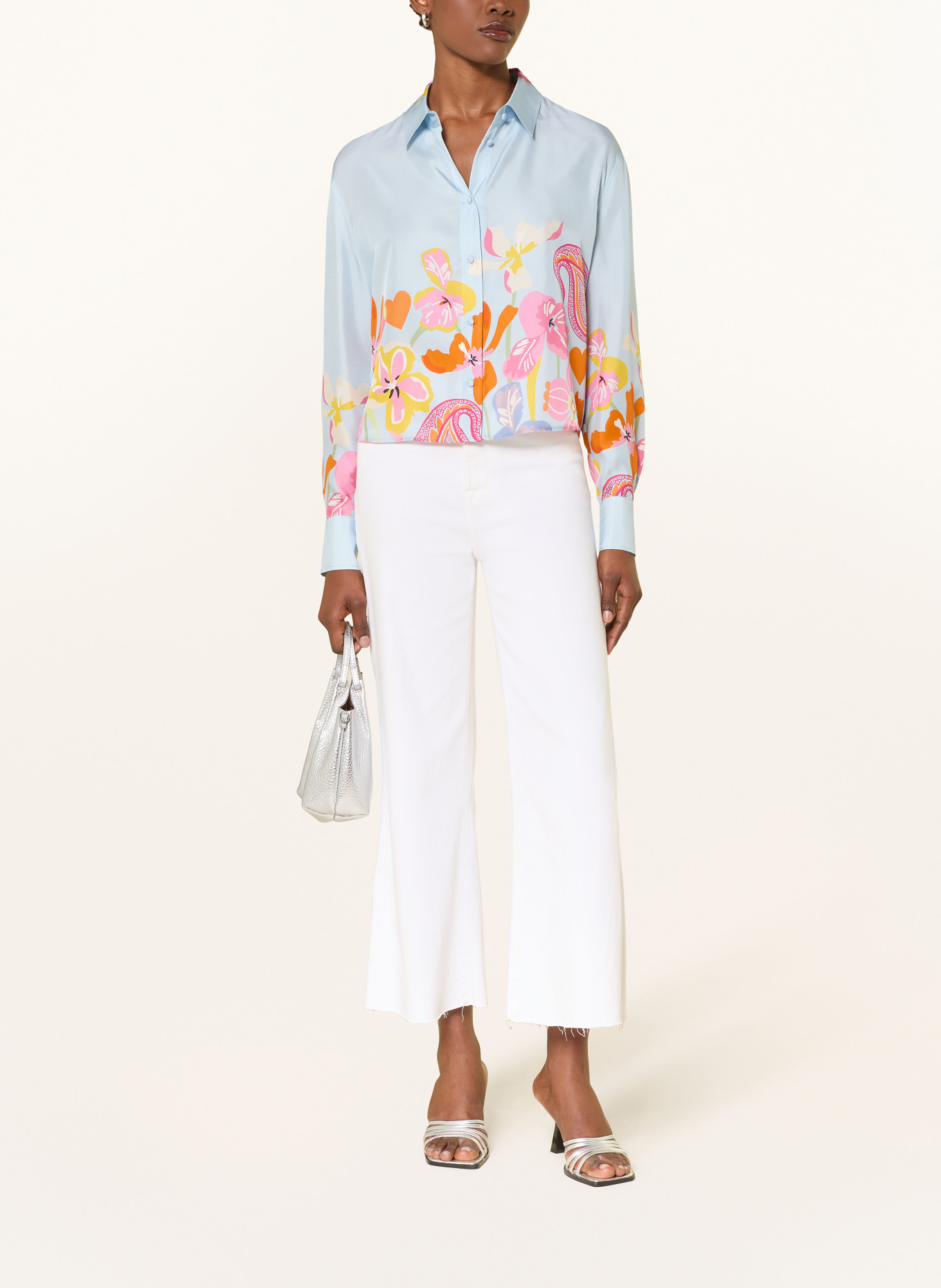 HERZENS Boy Knitted Regular Fit Crew Neck Long Sleeve T-Shirt: LIGHT BLUE / PINK / ORANGE