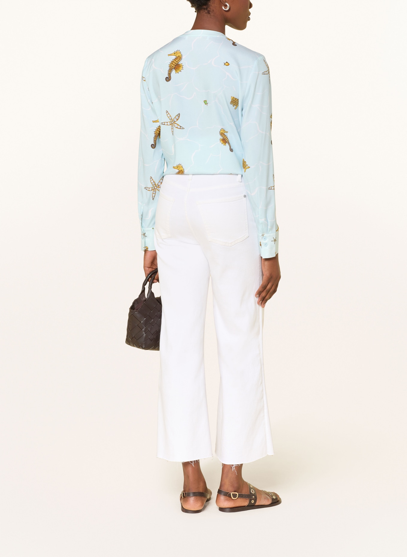 HERZENS Bluzka z jedwabiu: JASNONIEBIESKI / CIEMNOŻÓŁTY / ŻÓŁTY