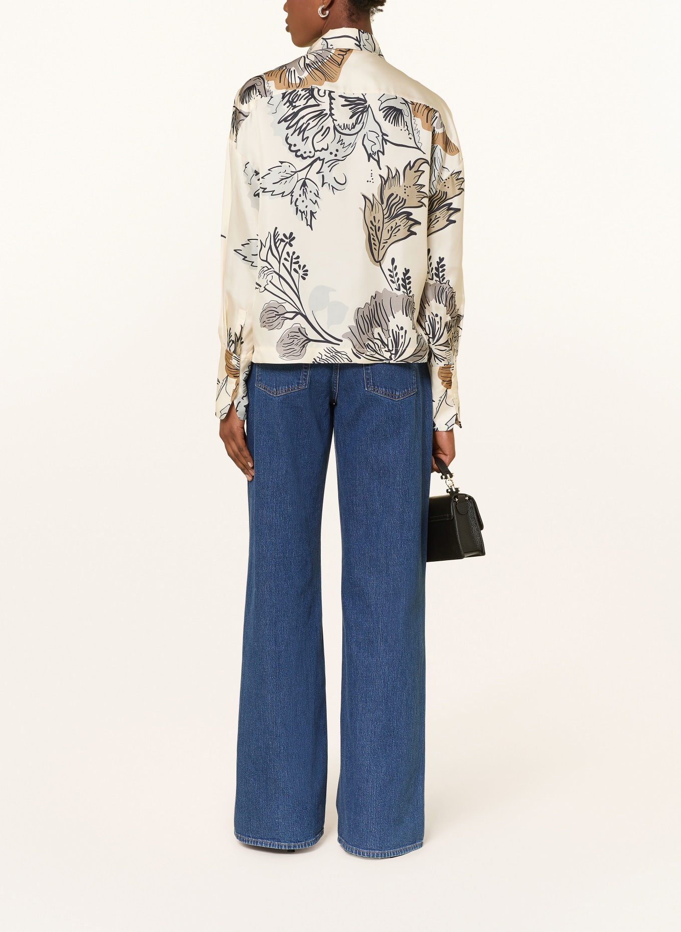 HERZENS Bluzka z jedwabiu: KREMOWY / SZARY / CZARNY