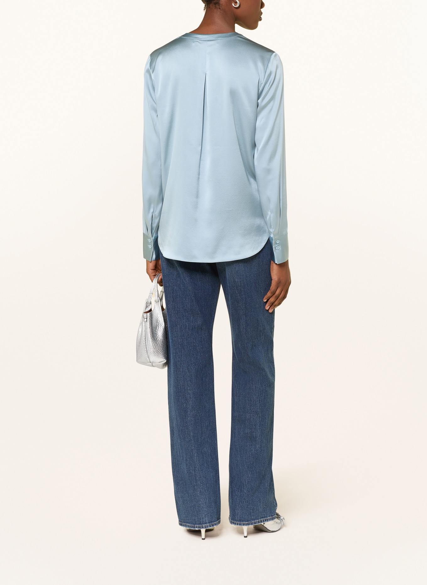 HERZENS Hedvábná halenka: TMAVĚ MODRÁ