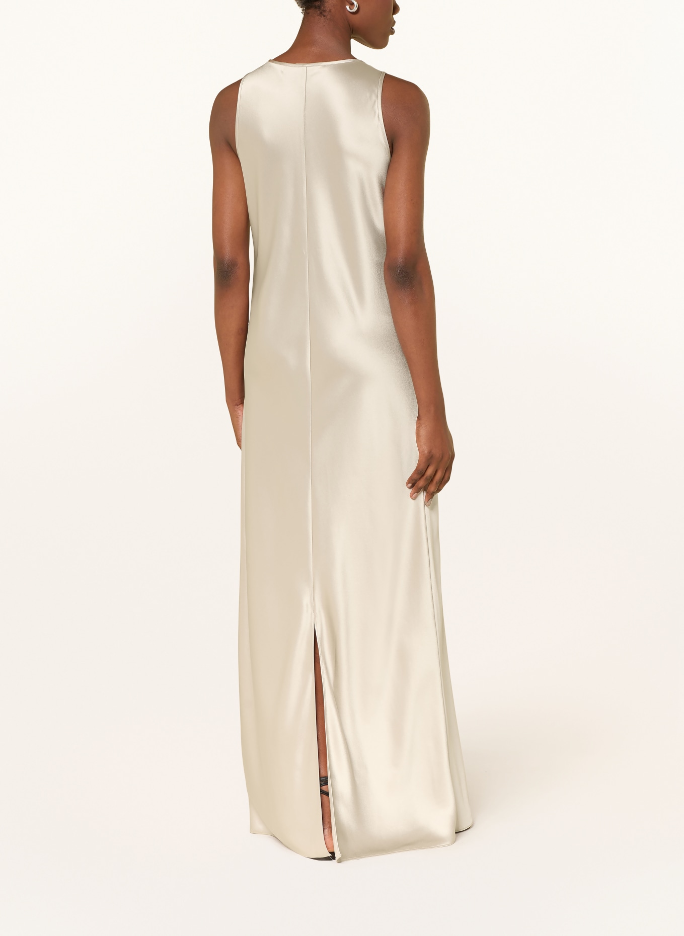 HERZENS Satinkleid: SILBER