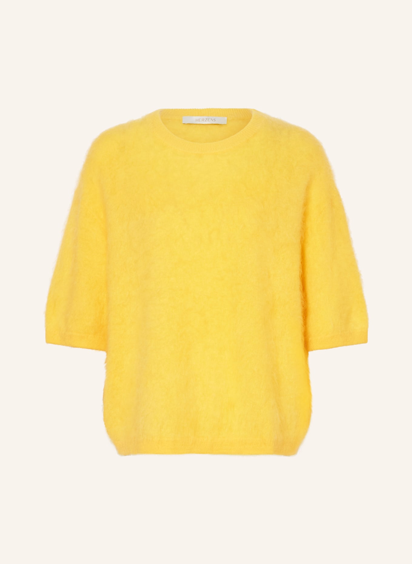 HERZENS Cashmere-Pullover mit 3/4-Arm: GELB