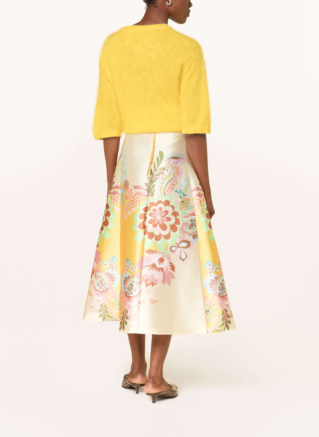 HERZENS Cashmere-Pullover mit 3/4-Arm: GELB