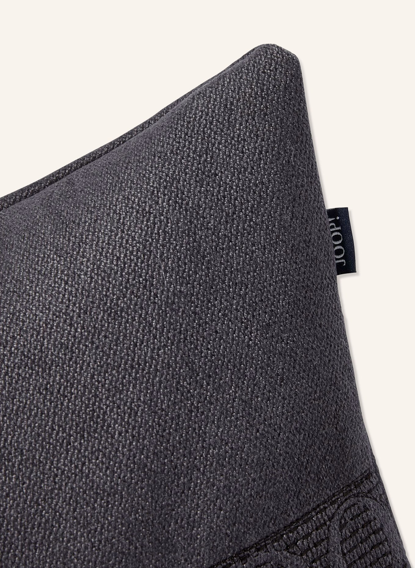 JOOP! Dekokissenhülle J!SIGNATURE: DUNKELGRAU