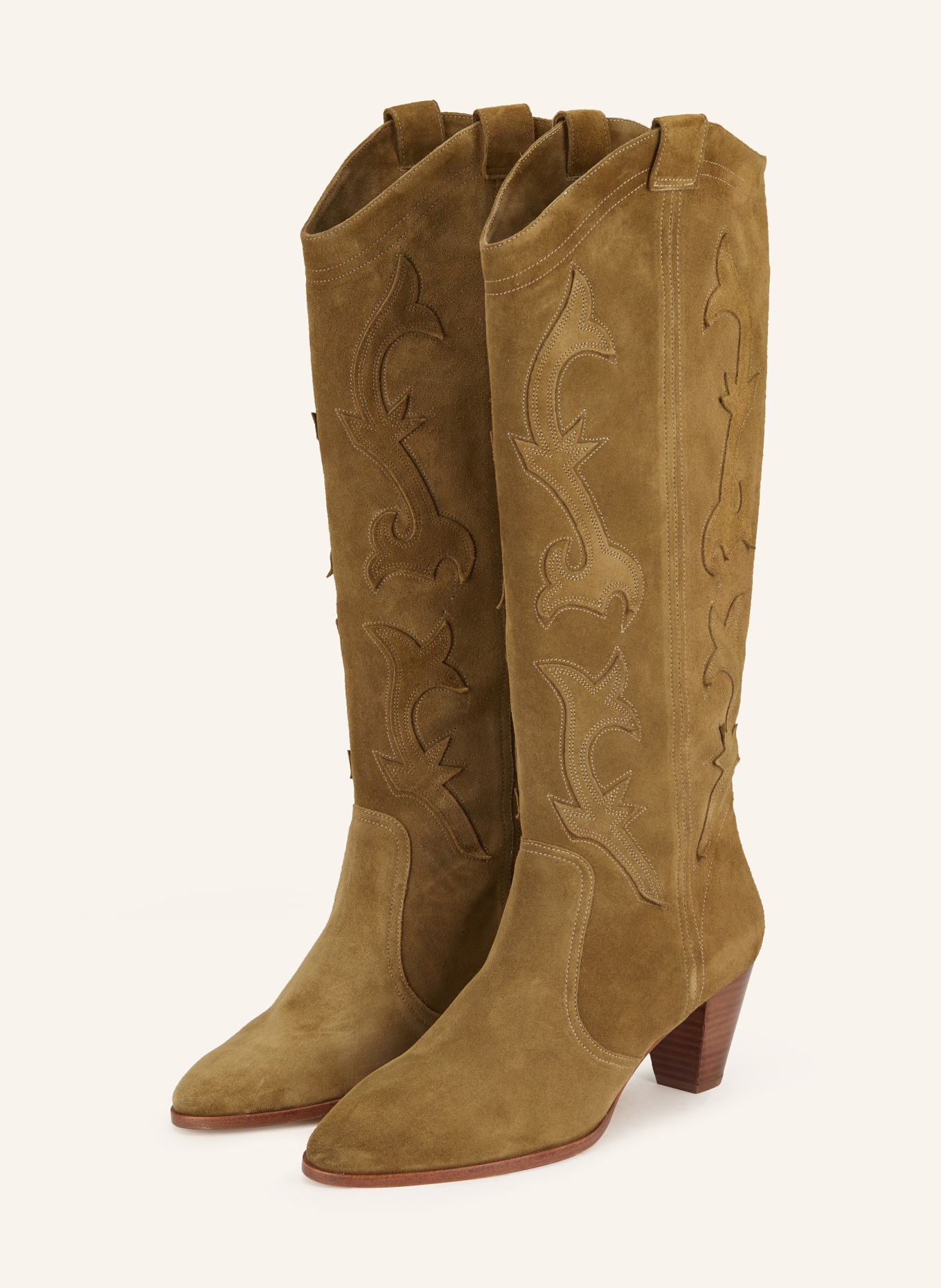 ba&sh Cowboy Boots CASEY: KHAKI