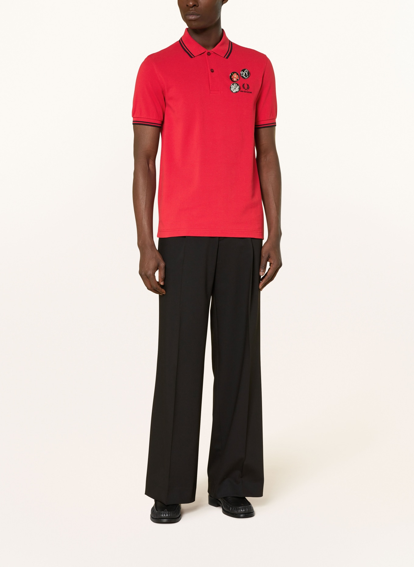 FRED PERRY Piqué-Poloshirt: ROT