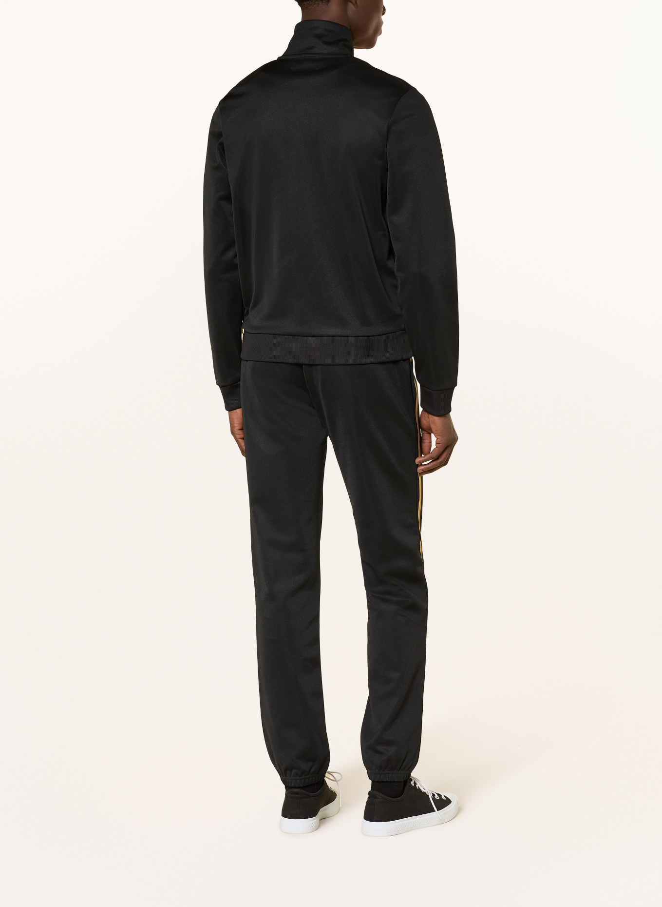 FRED PERRY Kalhoty ve stylu joggingových kalhot Regular Fit s pruhy Galon: ČERNÁ