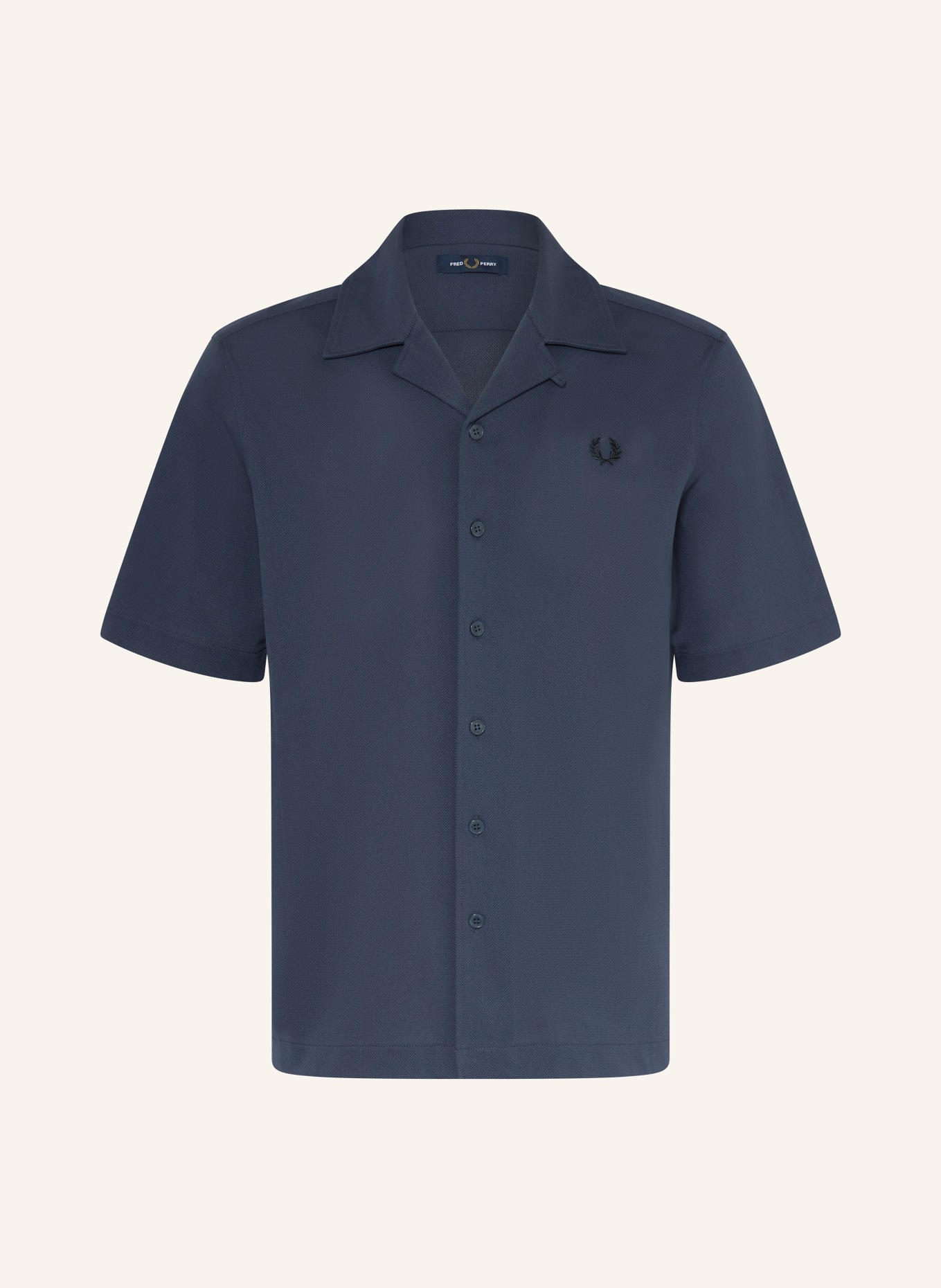 FRED PERRY Comfort Fit Resort Shirt: DARK BLUE