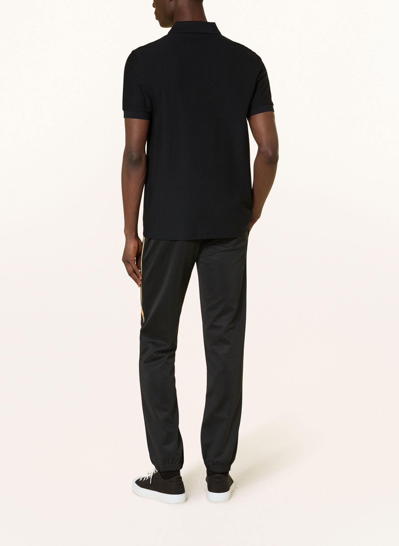 FRED PERRY Piqué-Poloshirt: SCHWARZ / HELLGELB