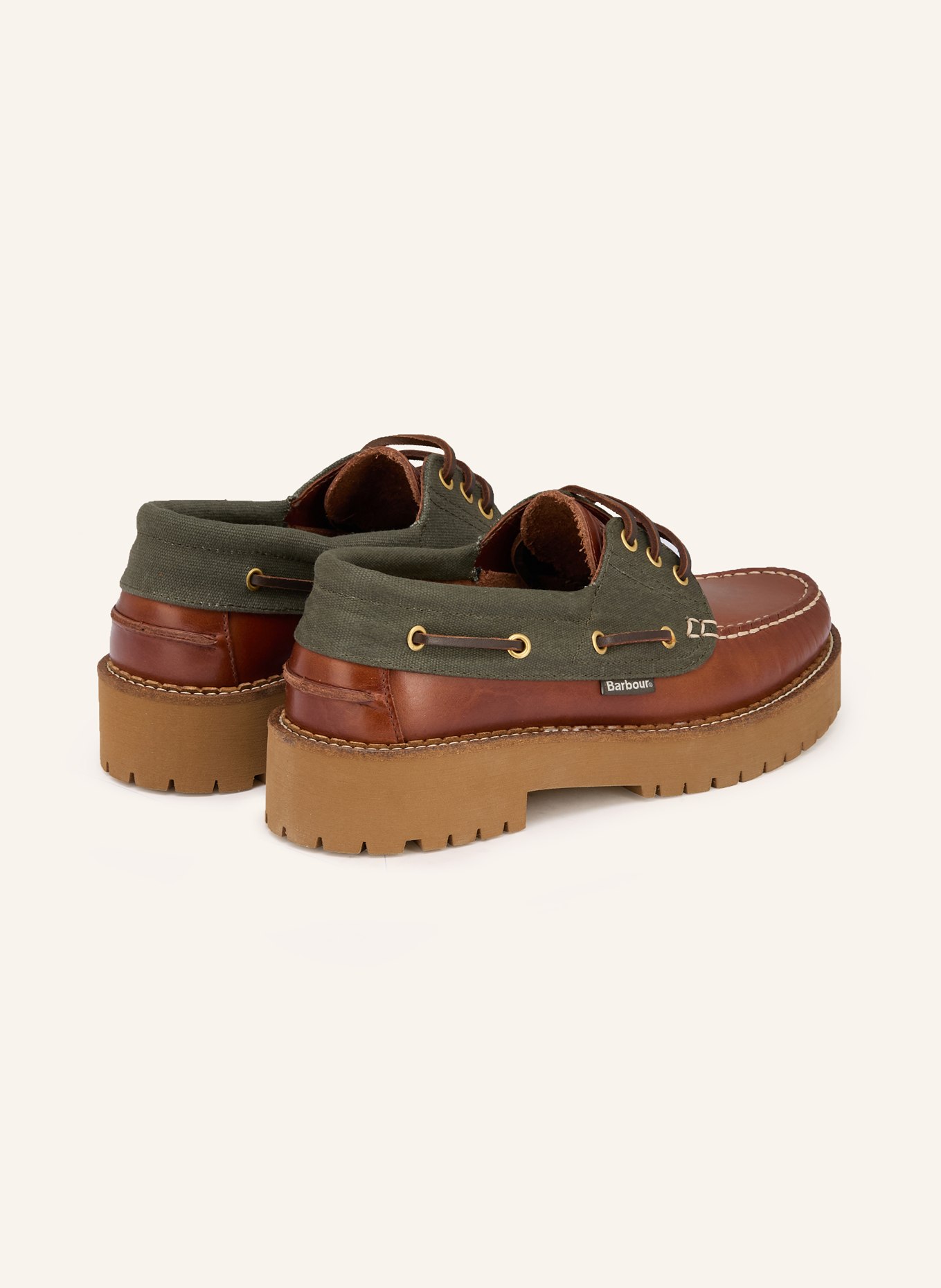 Barbour Bootsschuhe DARRAS: BRAUN / KHAKI