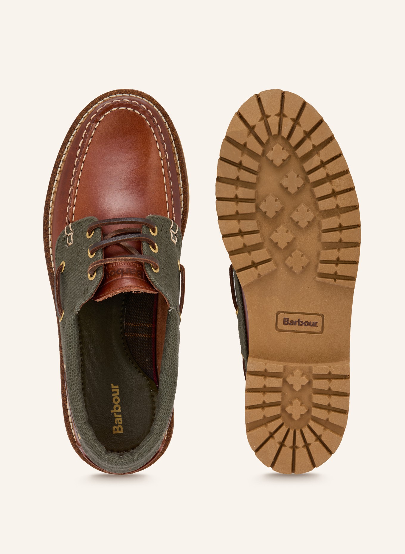 Barbour Bootsschuhe DARRAS: BRAUN / KHAKI