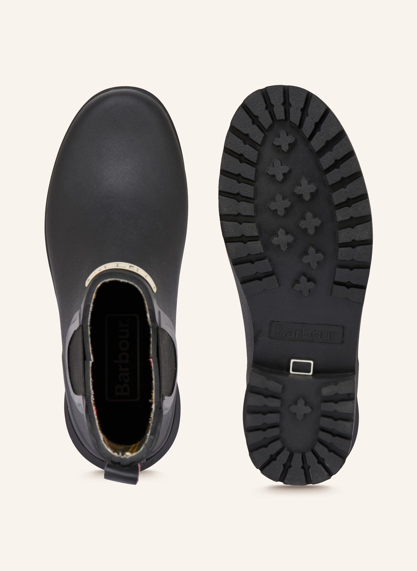 Barbour Gumové holínky WILTON: ČERNÁ