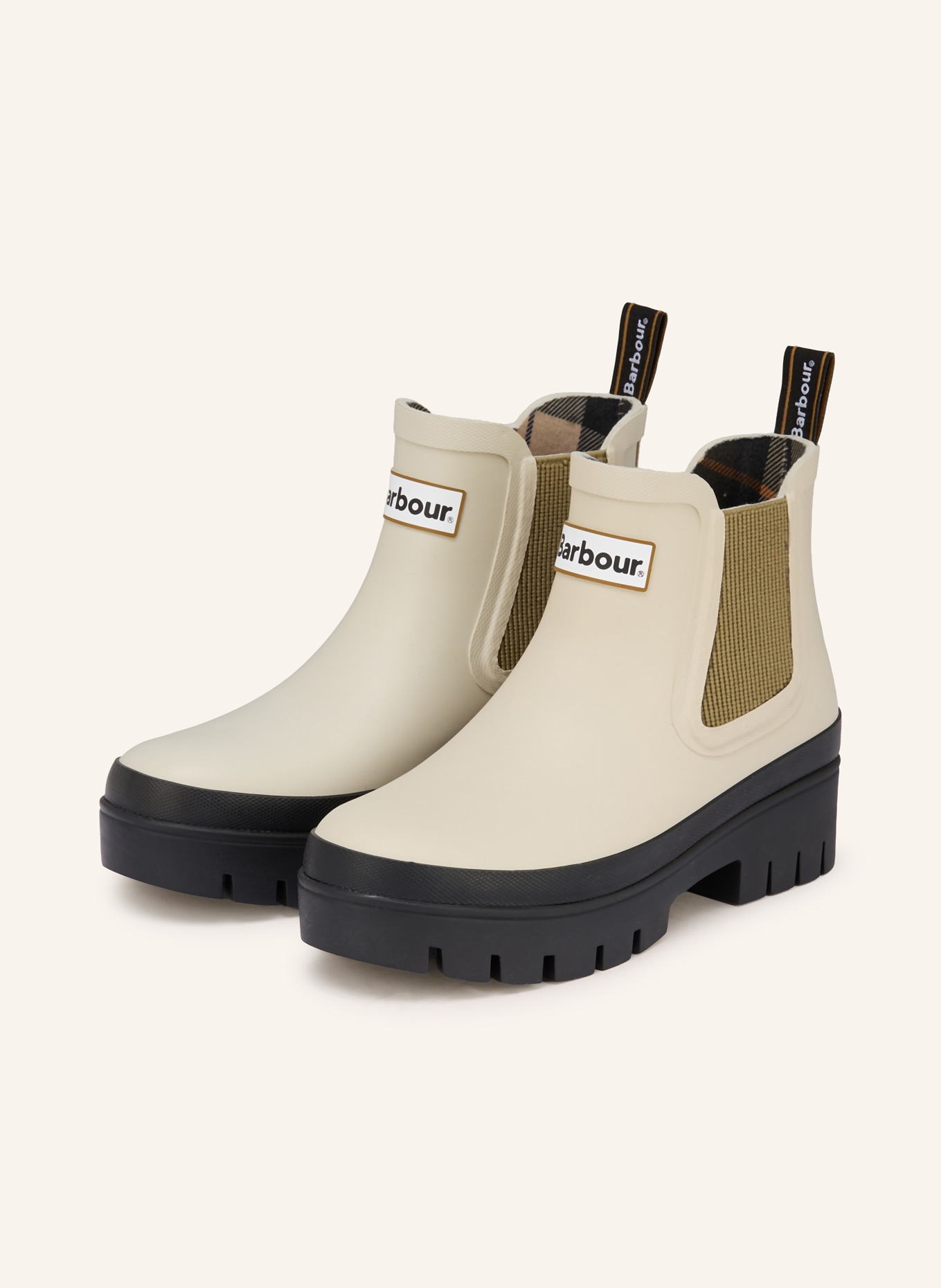 Barbour Bottes en caoutchouc HALTON: ÉCRU