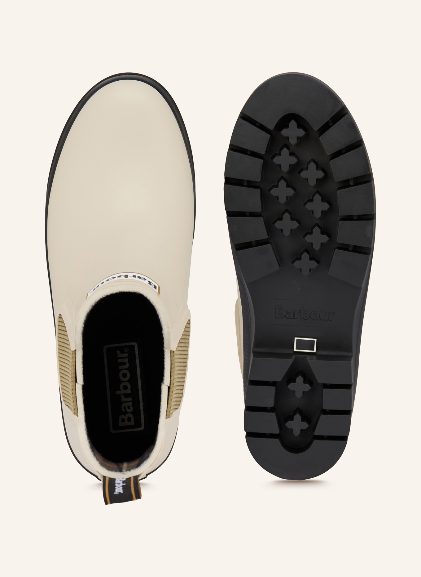 Barbour Bottes en caoutchouc HALTON: ÉCRU