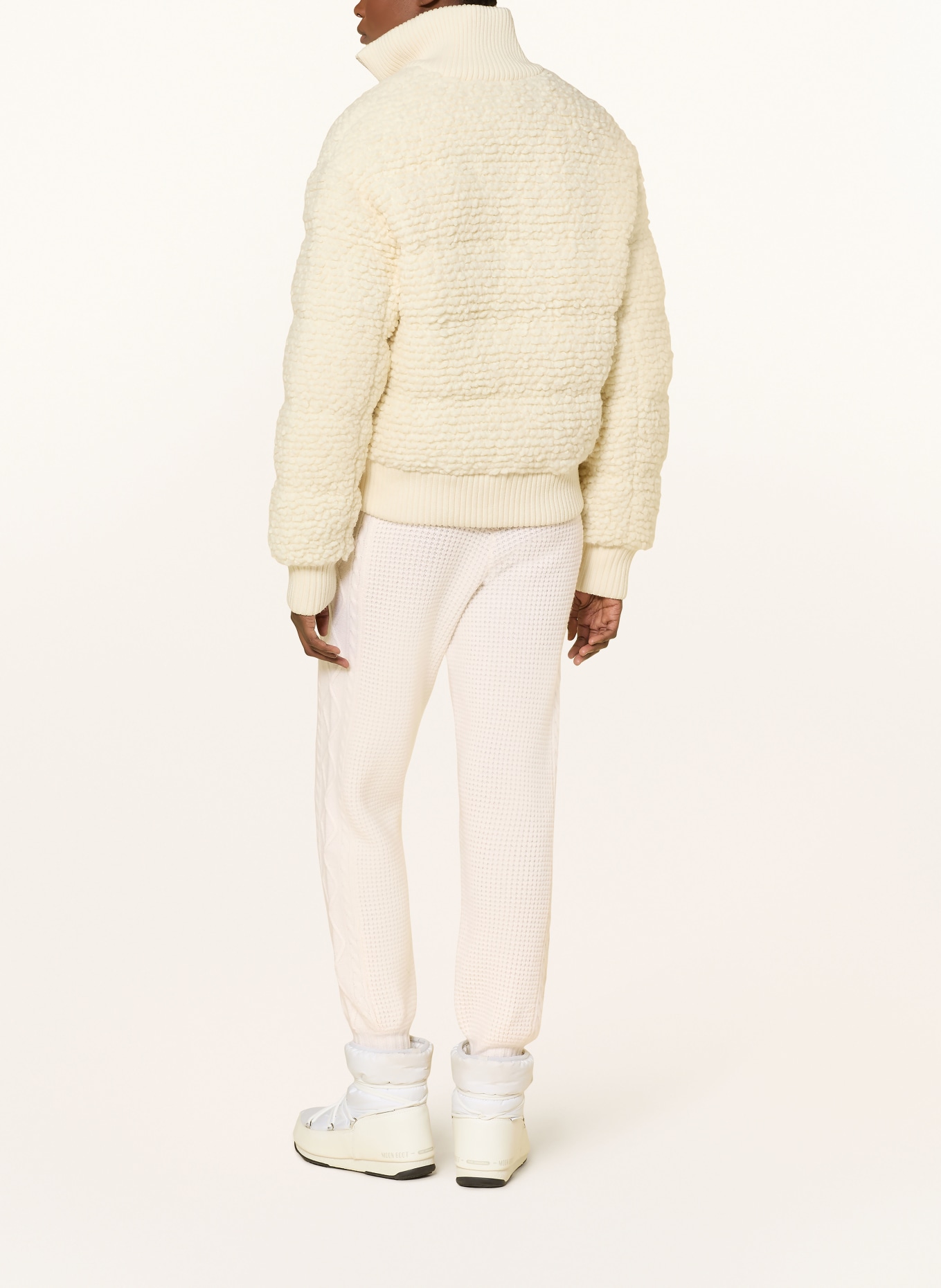 PERFECT MOMENT Spodnie z dzianiny CRYSTAL z wełny merynosowej: KREMOWY