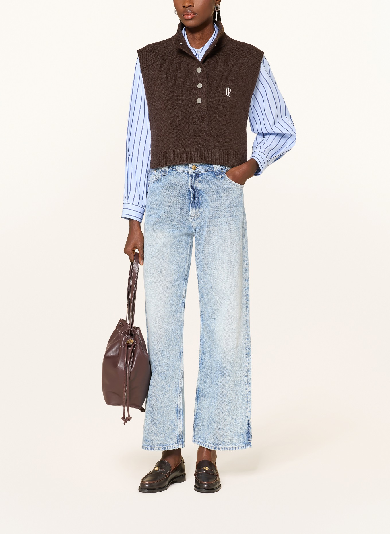 CLAUDIE PIERLOT Pullunder MIMU: DUNKELBRAUN