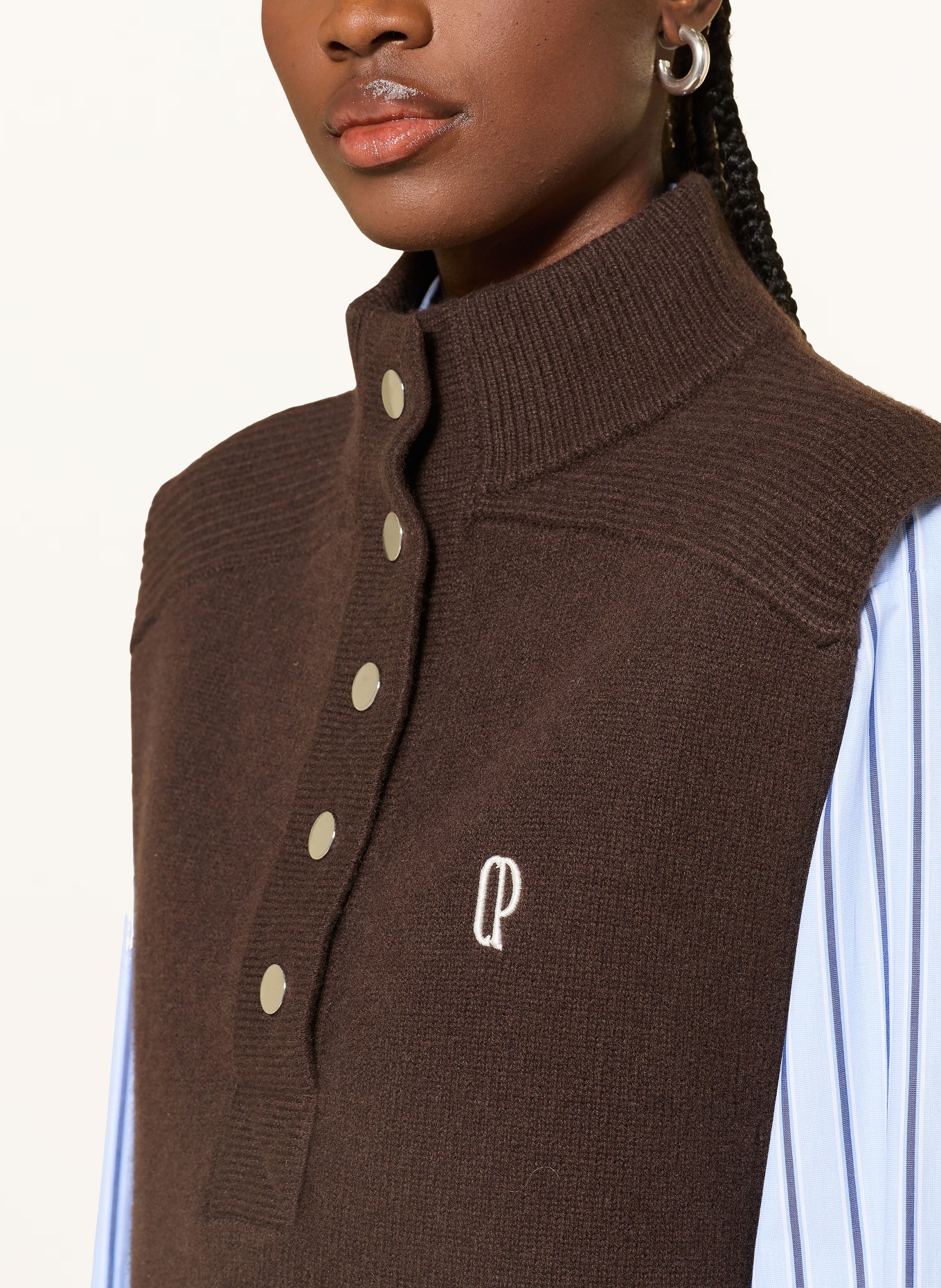 CLAUDIE PIERLOT Pullunder MIMU: DUNKELBRAUN