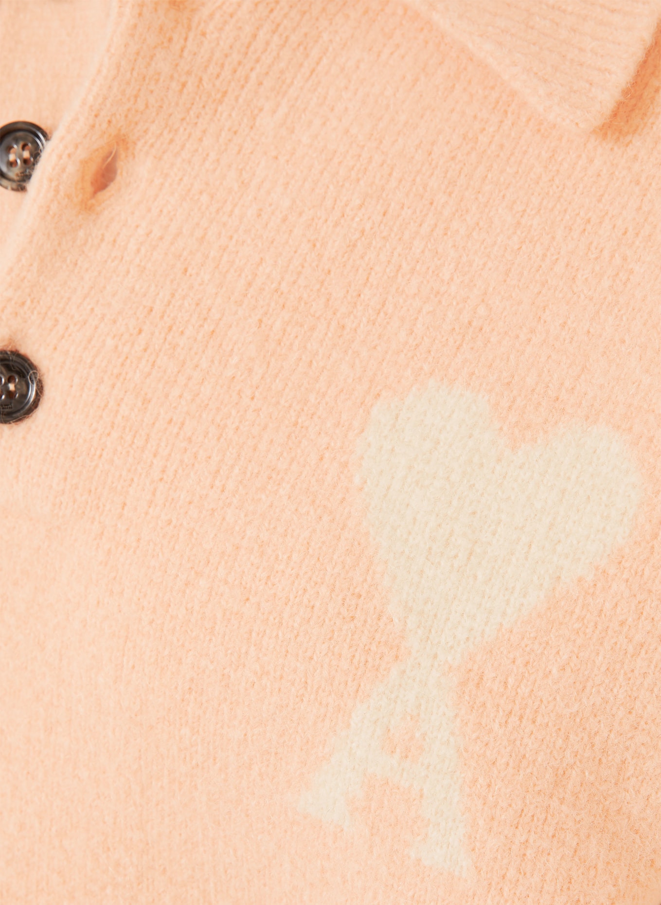 AMI PARIS Pullover mit Alpaka: LACHS / WEISS