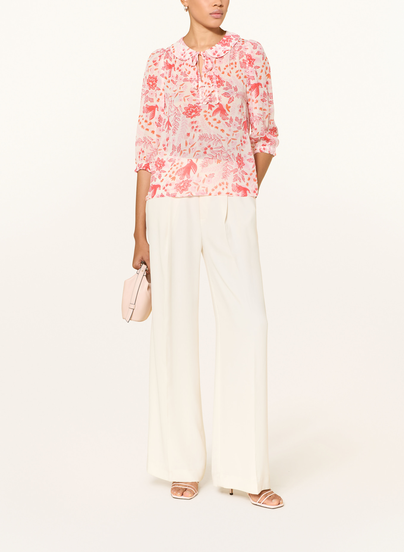 Part Two Blusenshirt ALVIAPW mit 3/4-Arm: ROT / ROSA / ECRU