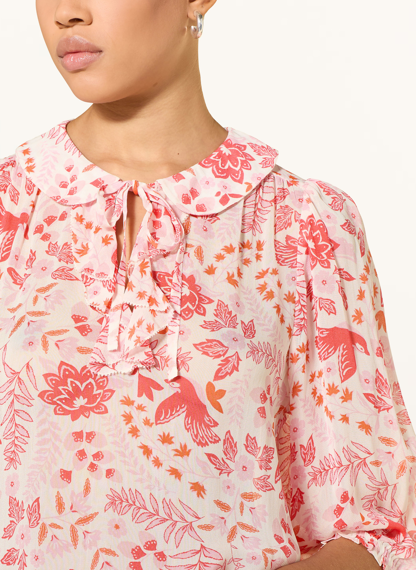 Part Two Blusenshirt ALVIAPW mit 3/4-Arm: ROT / ROSA / ECRU