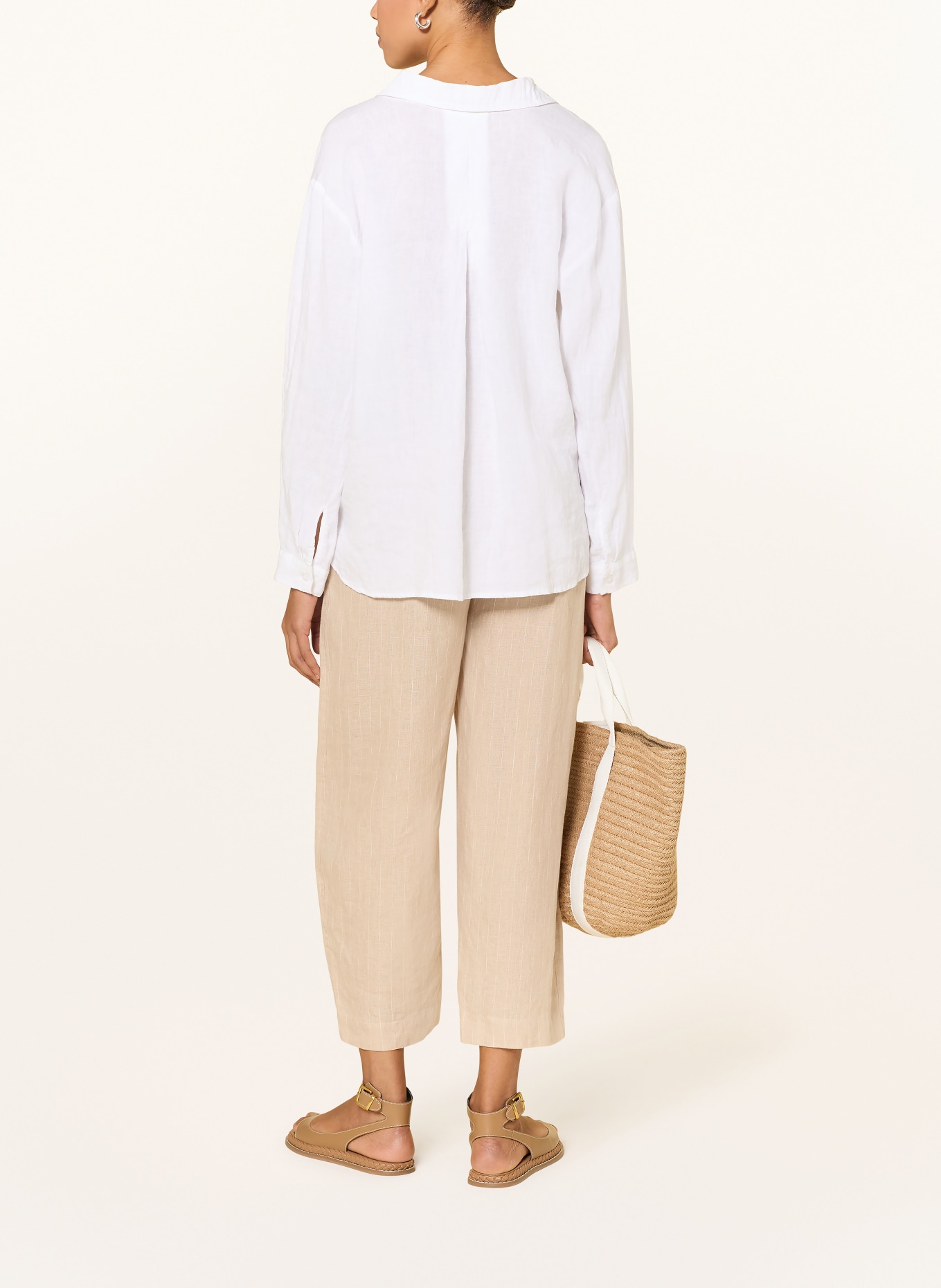 Part Two Blusenshirt AYOPW aus Leinen: WEISS