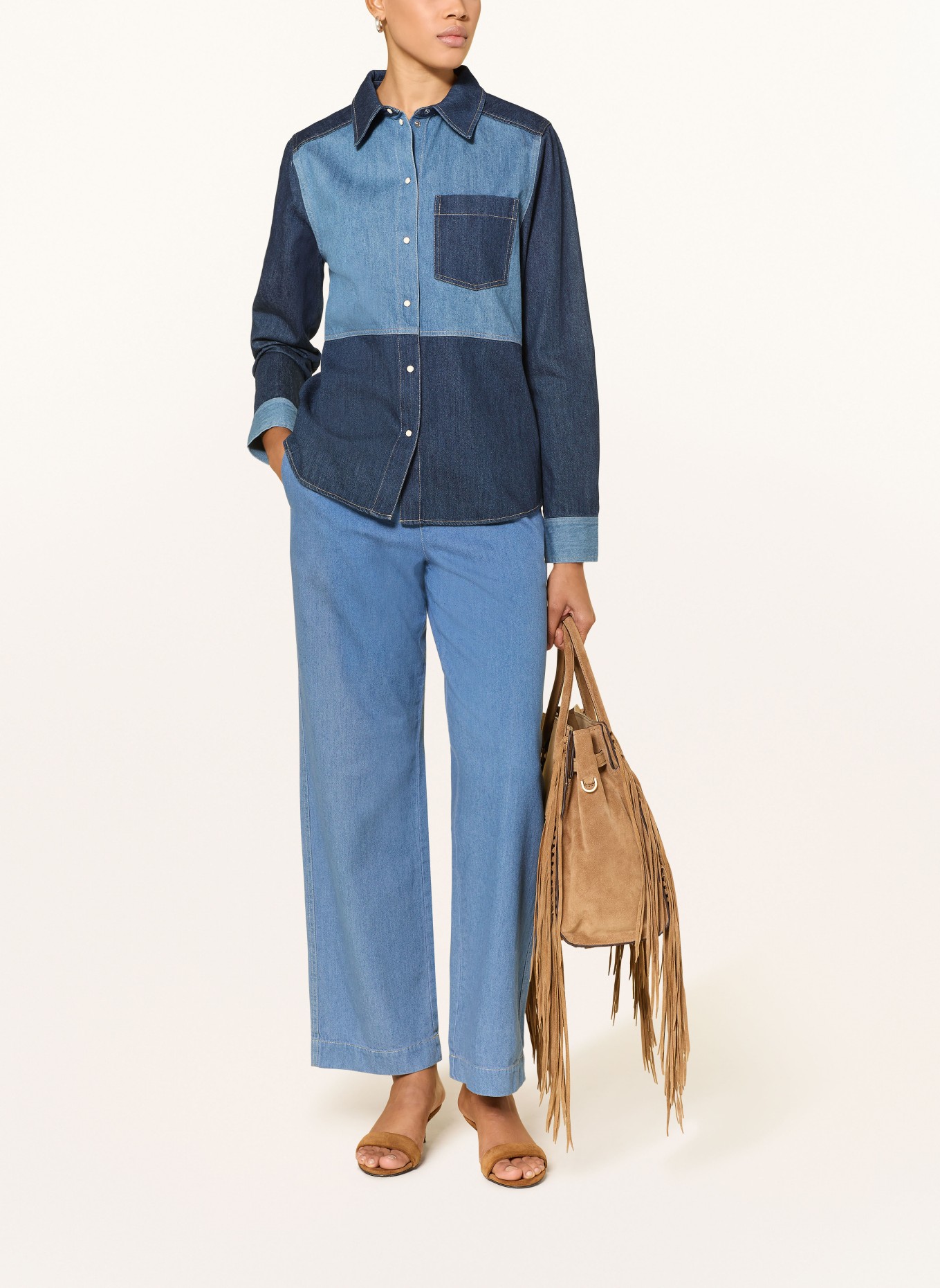 Part Two Jeansbluse ALVINEPW: DUNKELBLAU / HELLBLAU