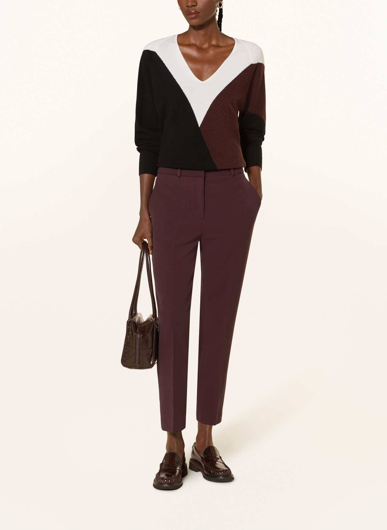 REISS Hose GABI: DUNKELROT