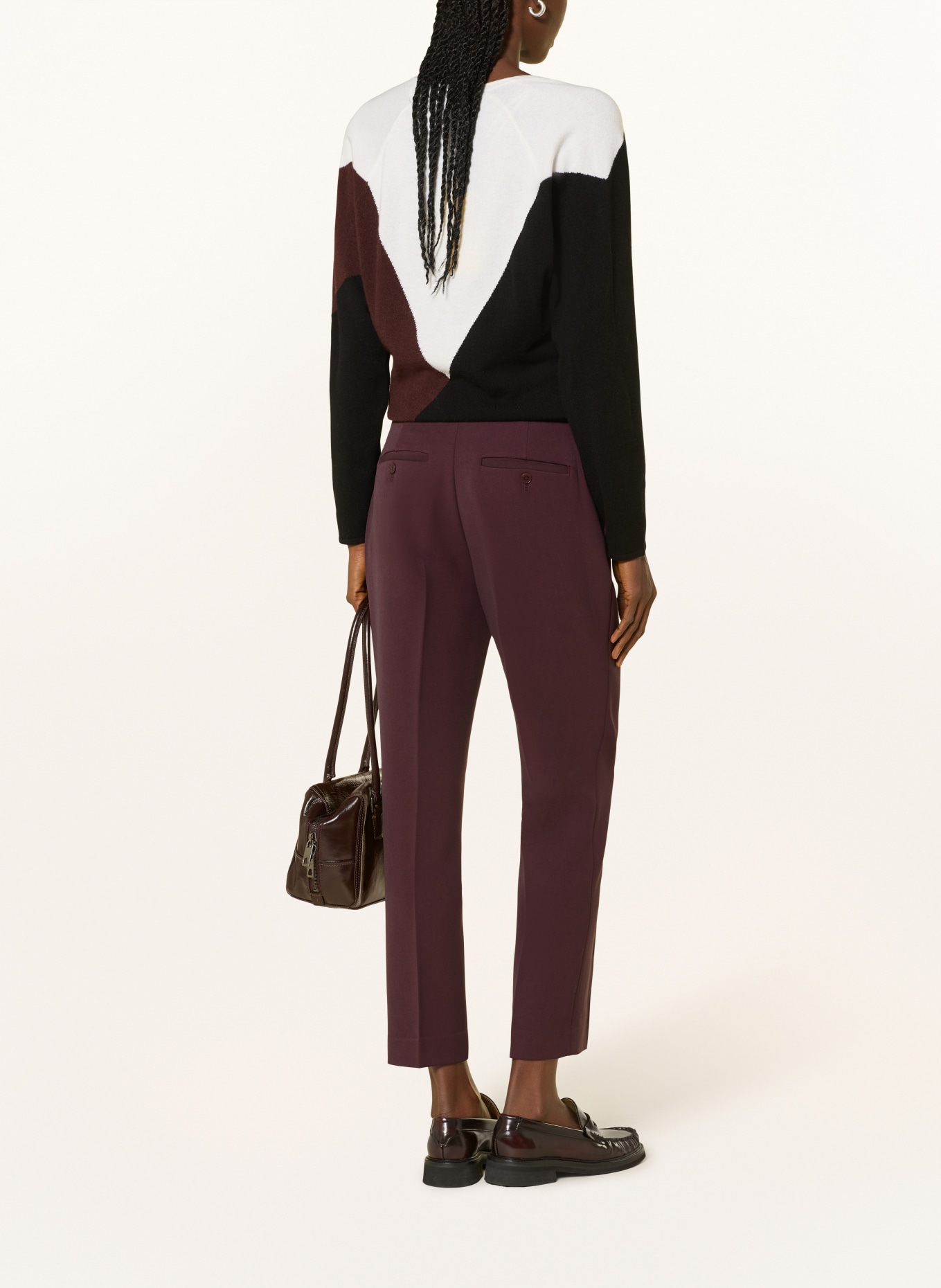 REISS Hose GABI: DUNKELROT