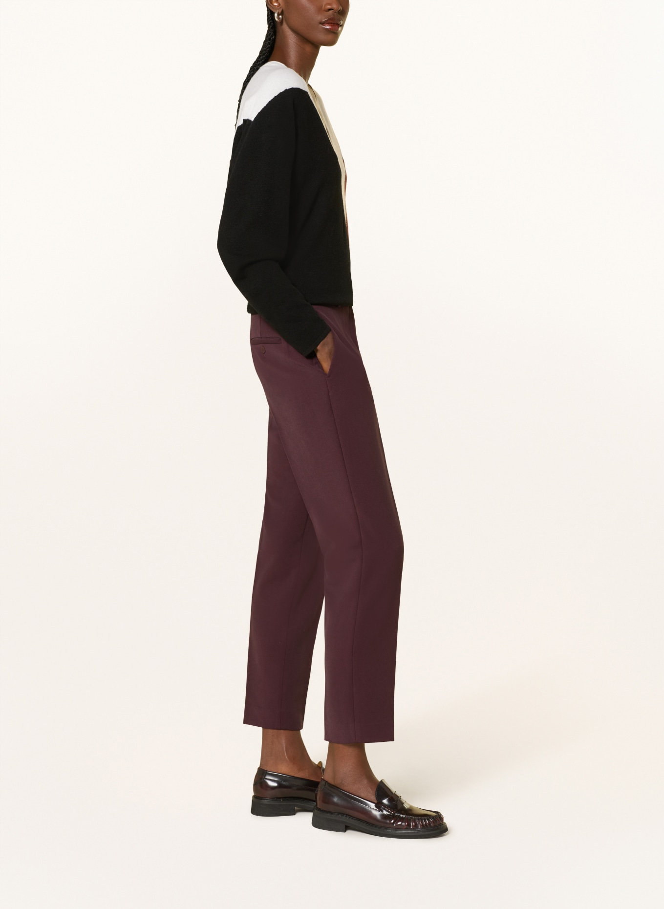 REISS Hose GABI: DUNKELROT