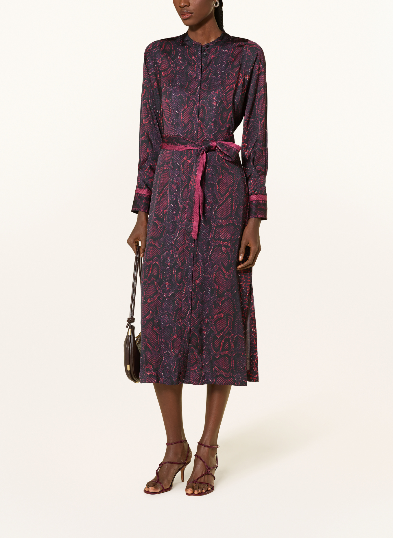 REISS Kleid DARIA: FUCHSIA / DUNKELLILA / SCHWARZ