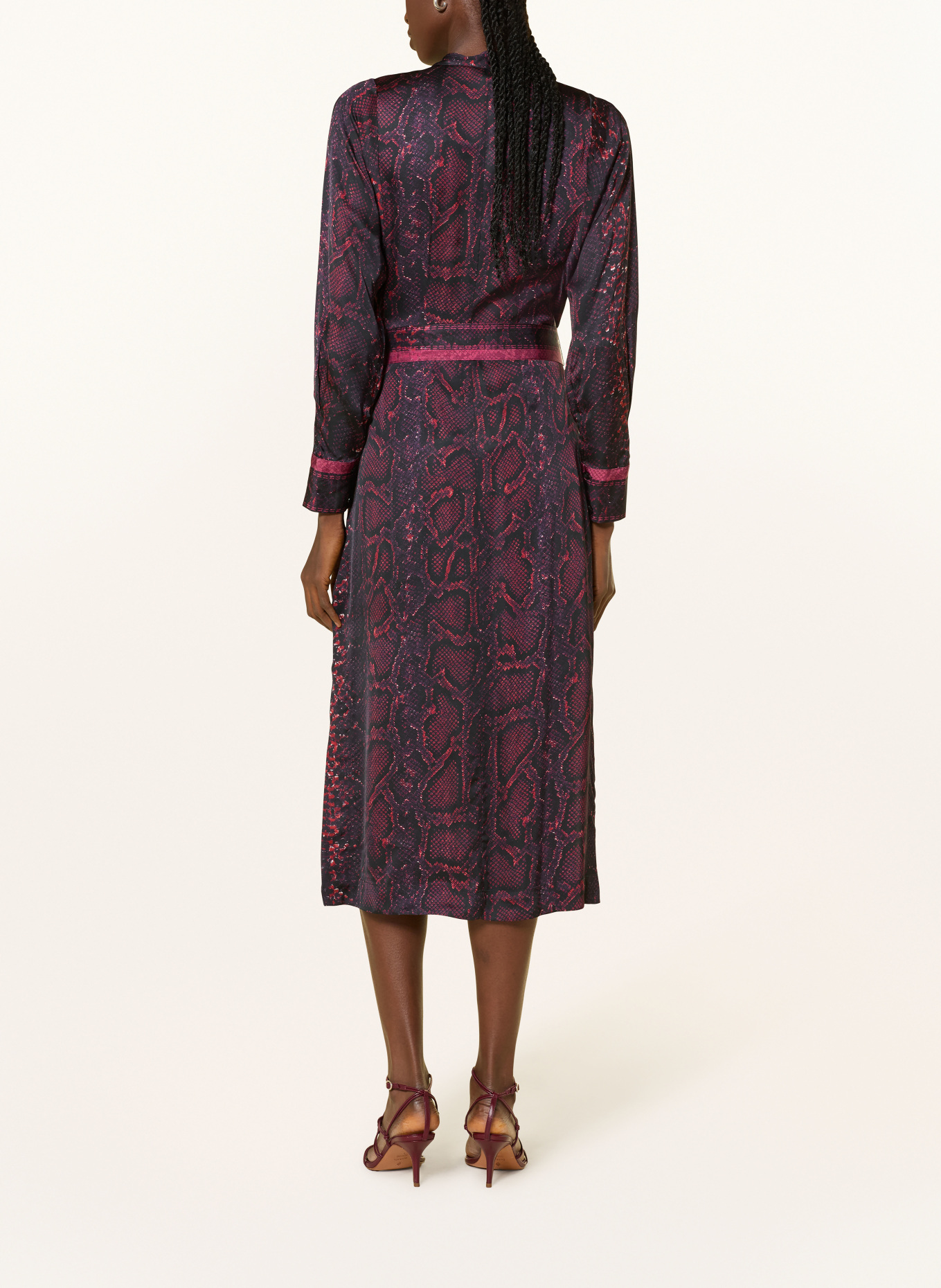 REISS Kleid DARIA: FUCHSIA / DUNKELLILA / SCHWARZ