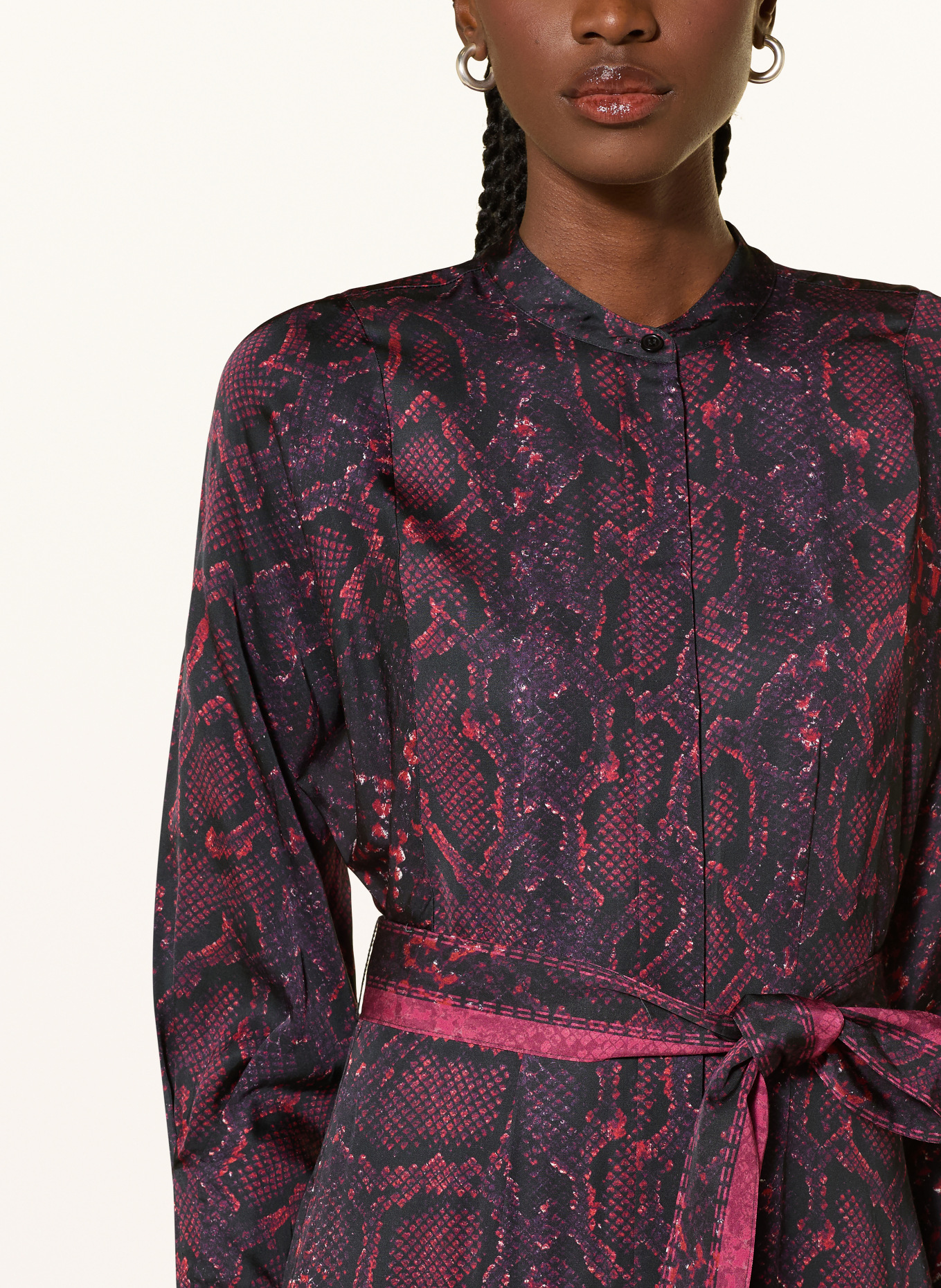 REISS Kleid DARIA: FUCHSIA / DUNKELLILA / SCHWARZ