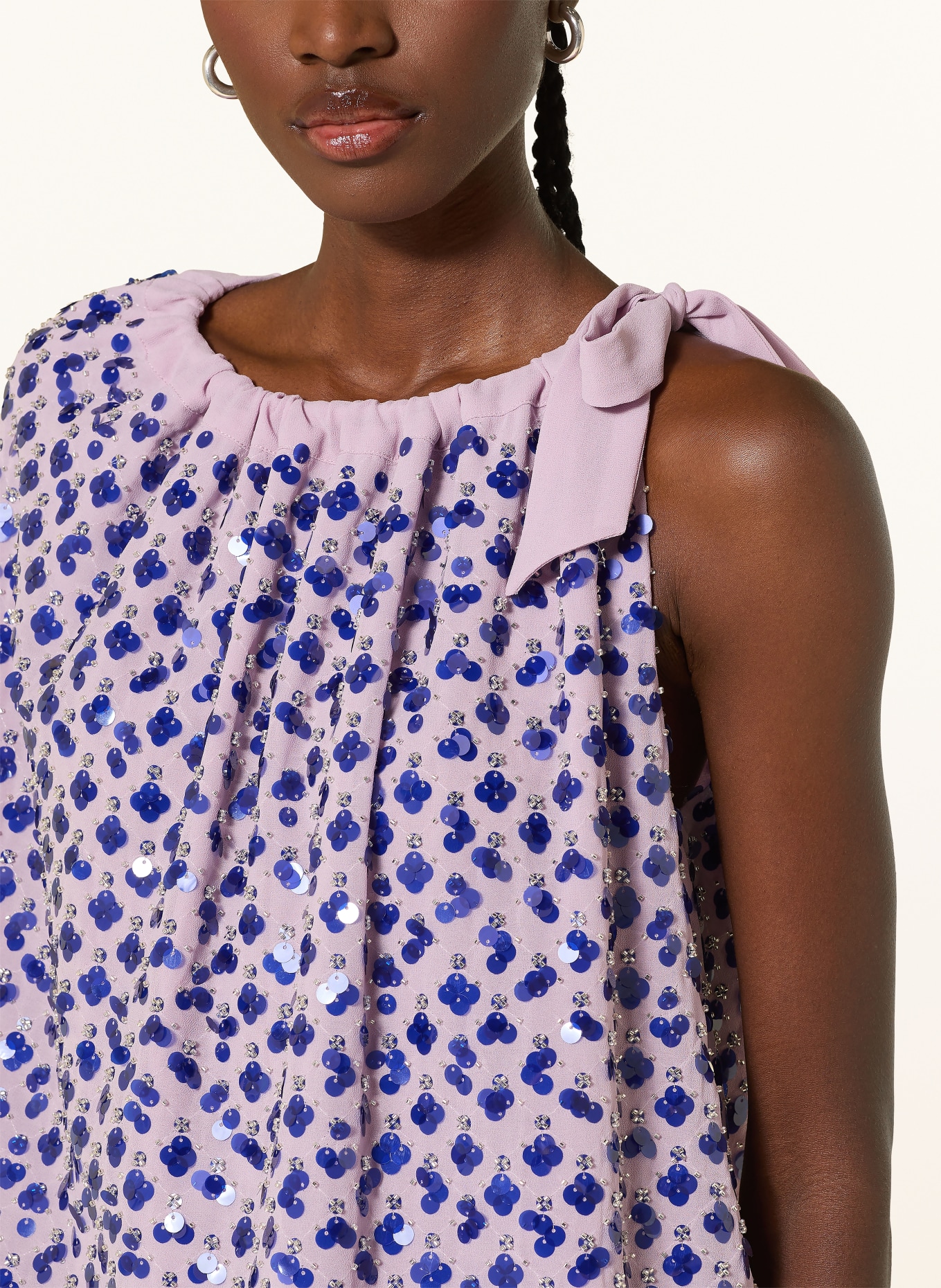 ESSENTIEL ANTWERP Blusentop JOCELYN mit Pailletten: HELLLILA / LILA