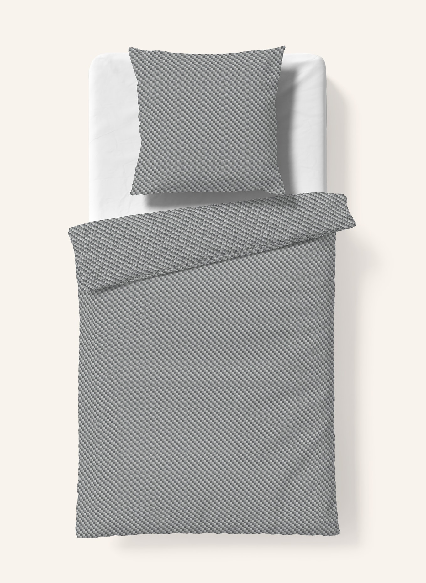 fleuresse Bettwäsche LECH: DUNKELGRAU / HELLGRAU
