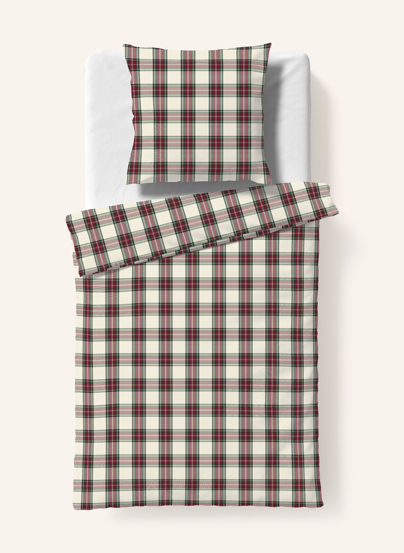 fleuresse Pościel LECH: KREMOWY / CZERWONY / CIEMNOZIELONY