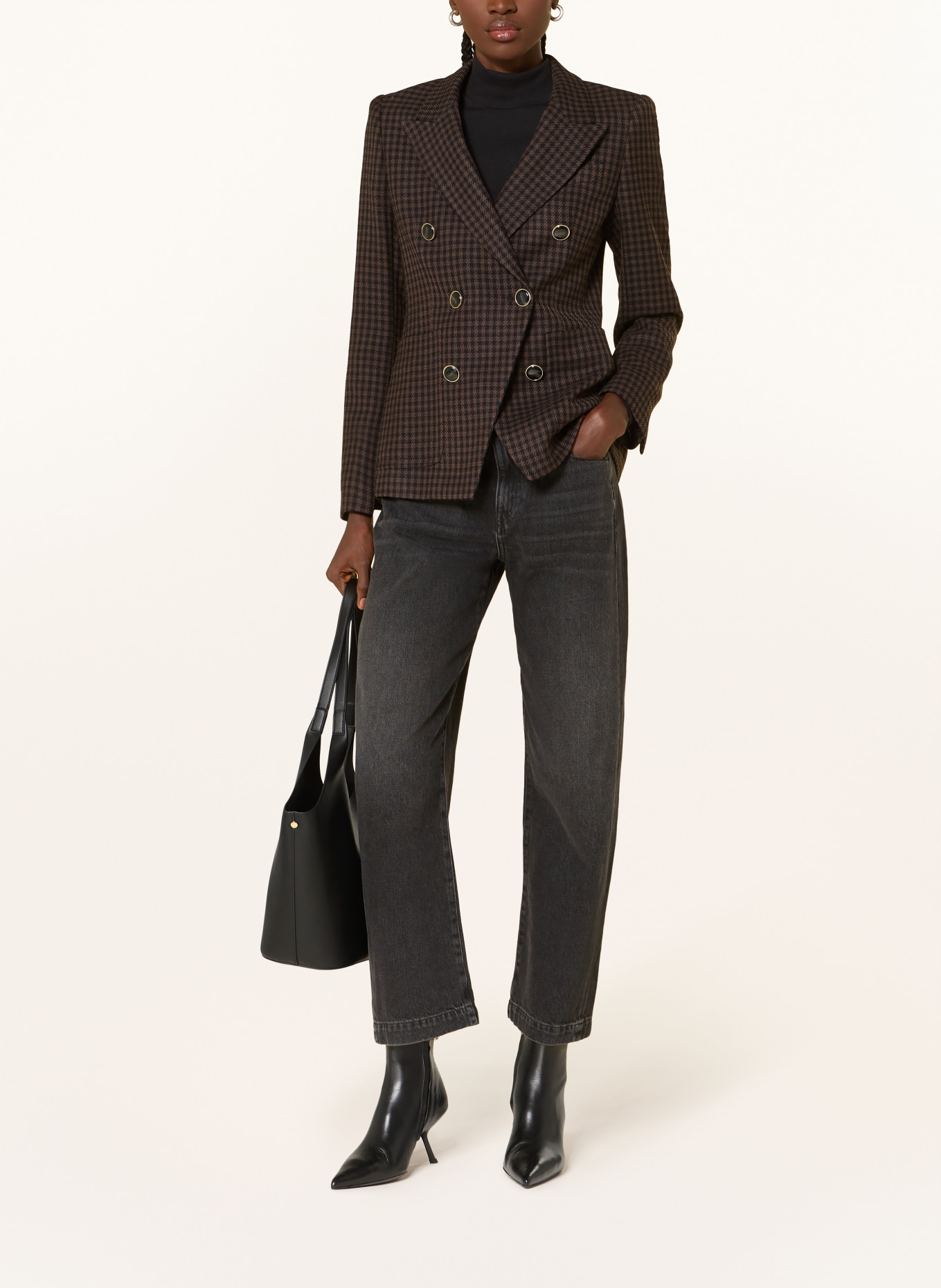 REISS Blazer AYLA: BRAUN / DUNKELBRAUN