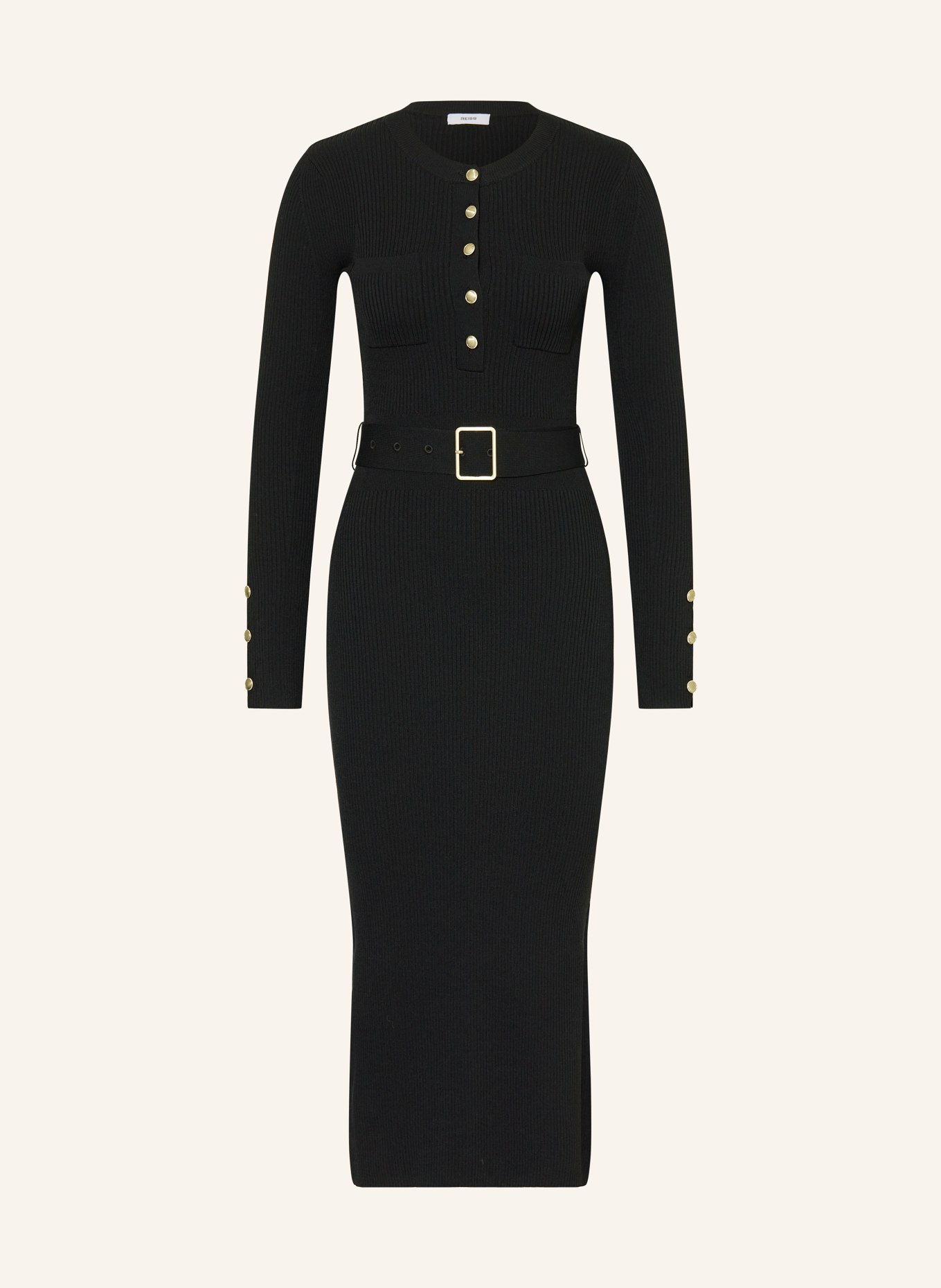 REISS Strickkleid WILLOW: SCHWARZ