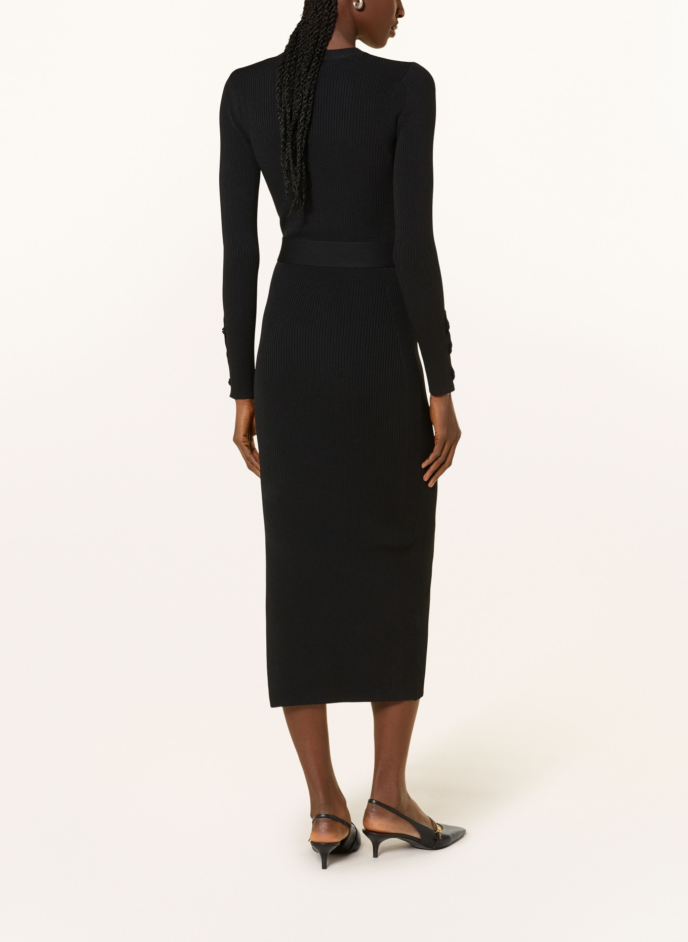 REISS Strickkleid WILLOW: SCHWARZ