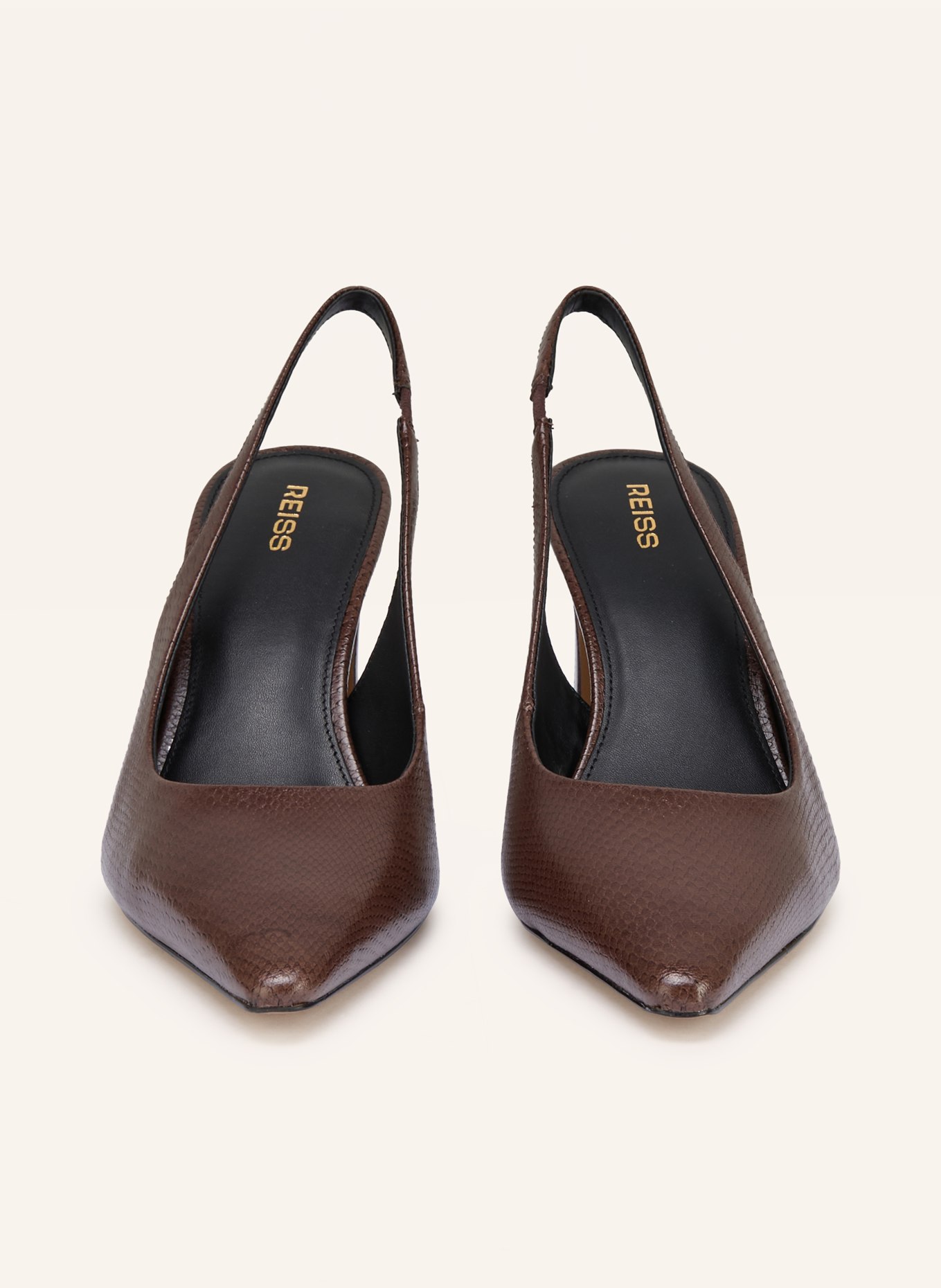 REISS Slingpumps LORENA: DUNKELBRAUN / SCHWARZ
