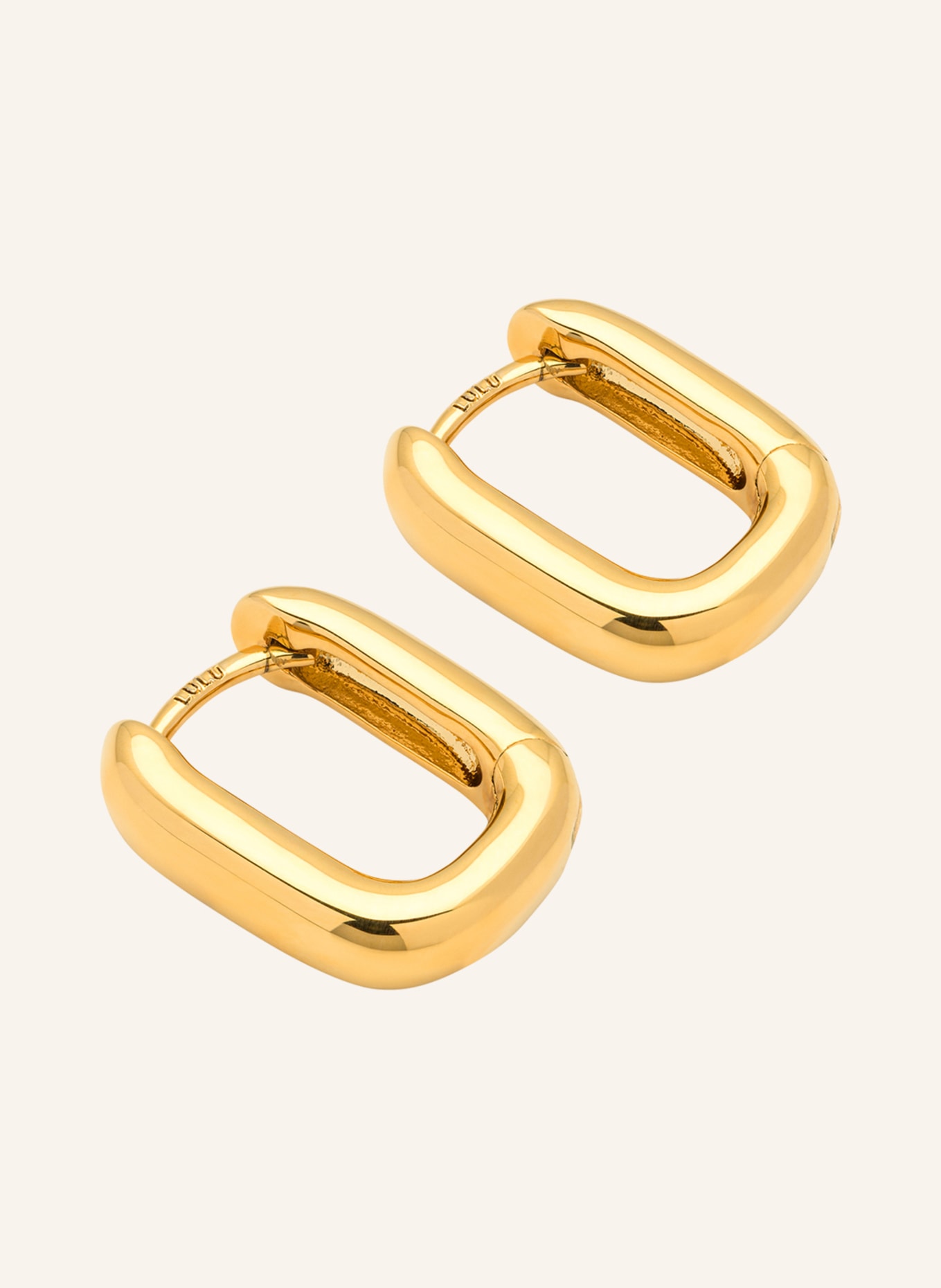 LULU Copenhagen Creolen CHUNKY SQUARE: GOLD