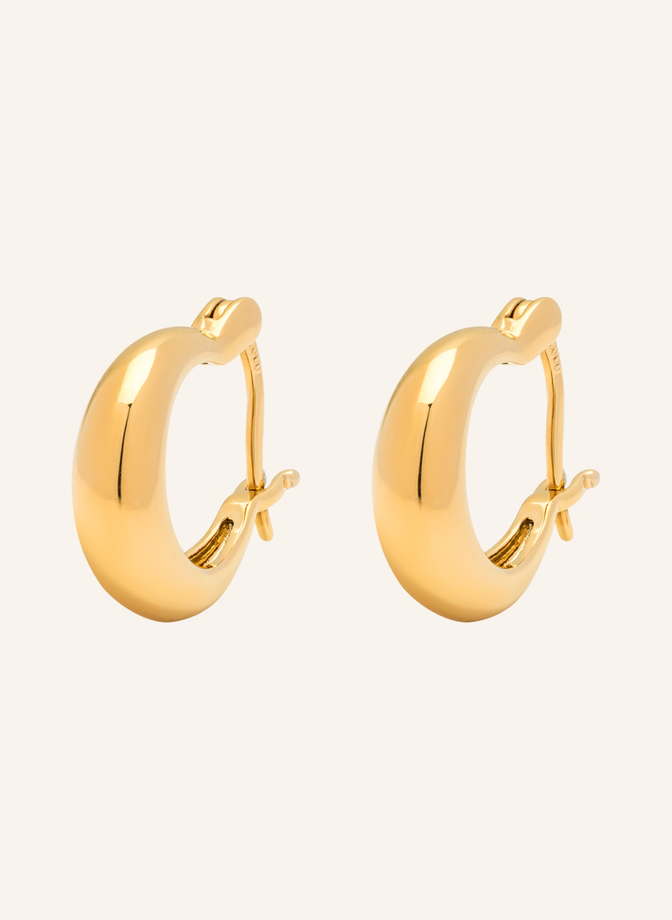 LULU Copenhagen CHUNKY HEAVY HOOP EARRINGS: GOLD