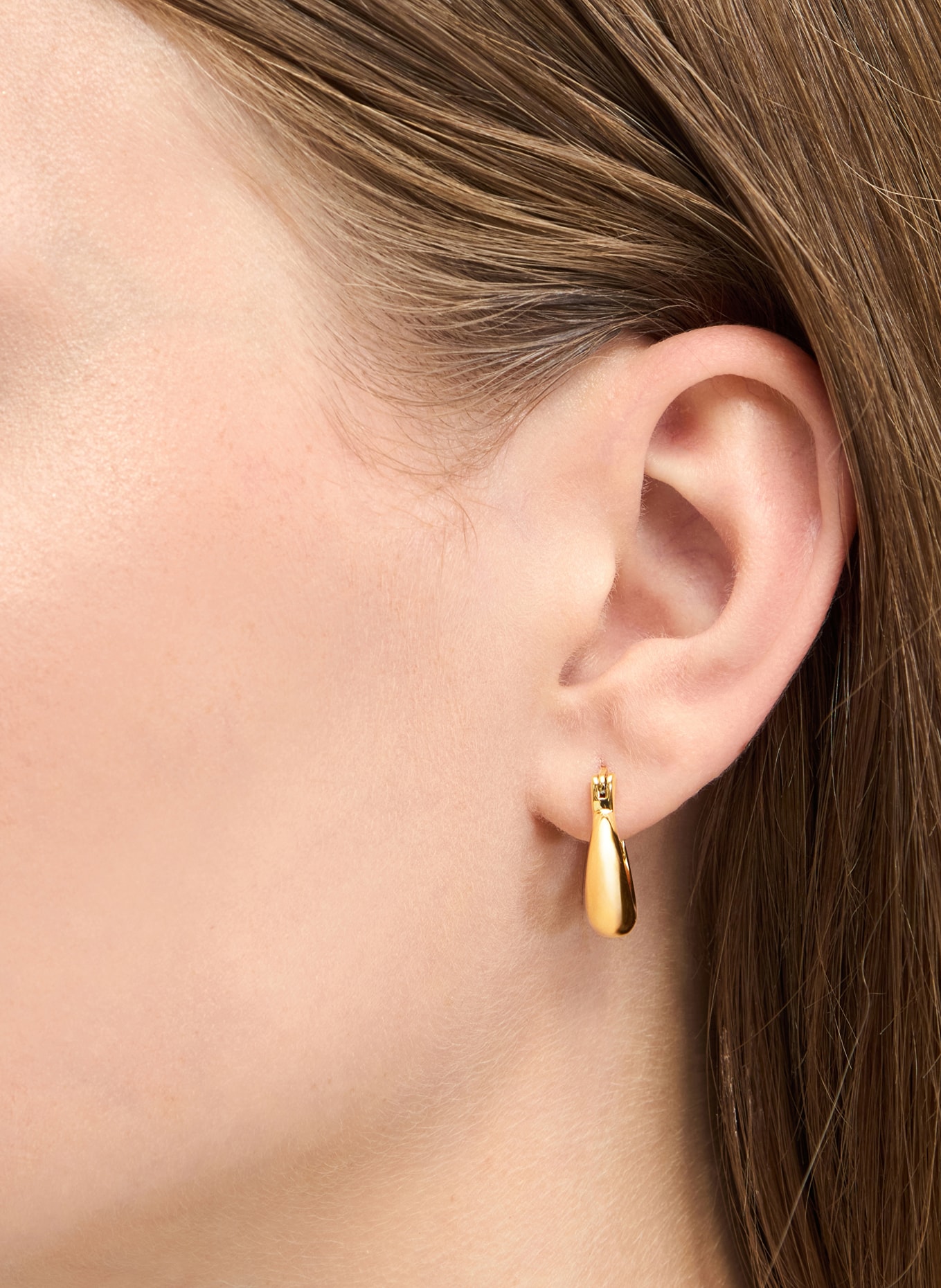 LULU Copenhagen CHUNKY HEAVY HOOP EARRINGS: GOLD